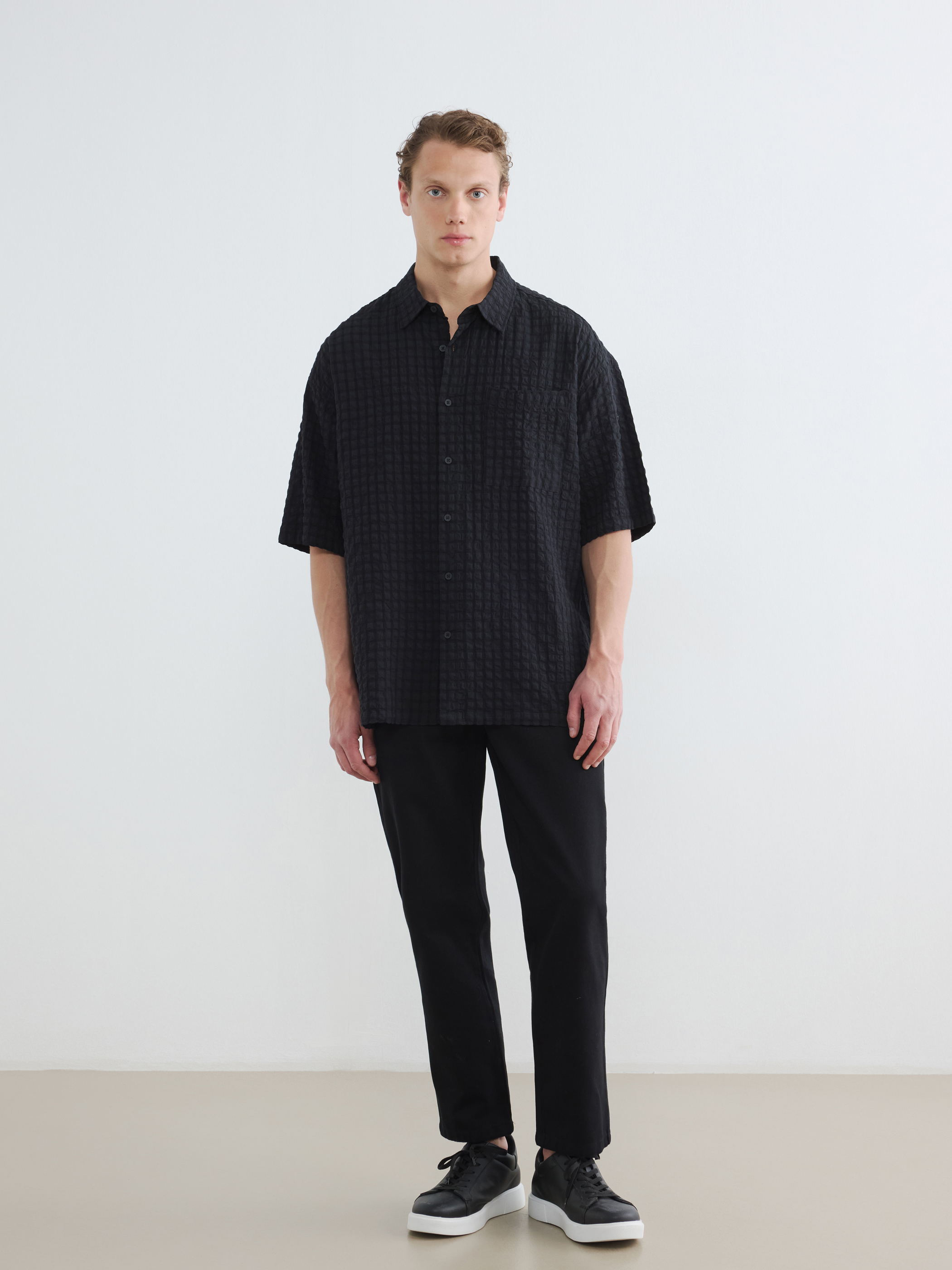 LCW Vision Regular Fit Erkek Dokulu Gömlek görsel 2