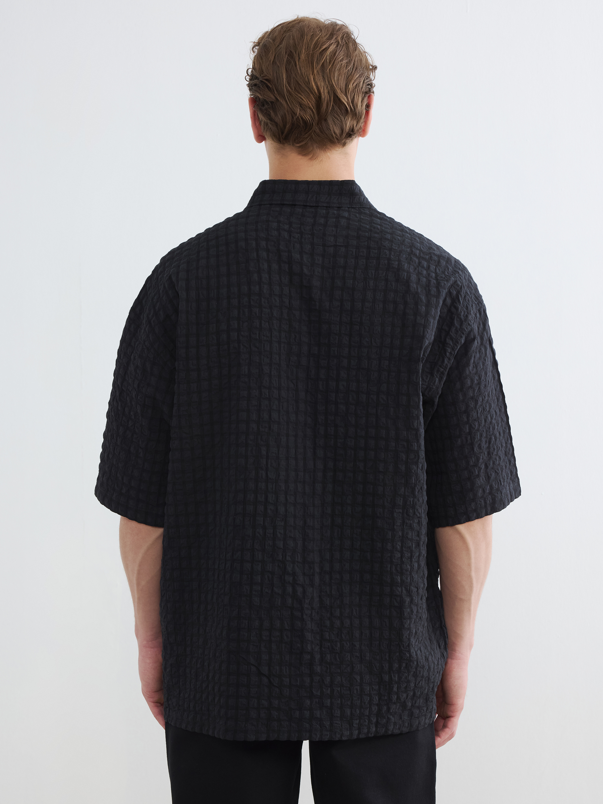 LCW Vision Regular Fit Erkek Dokulu Gömlek görsel 4