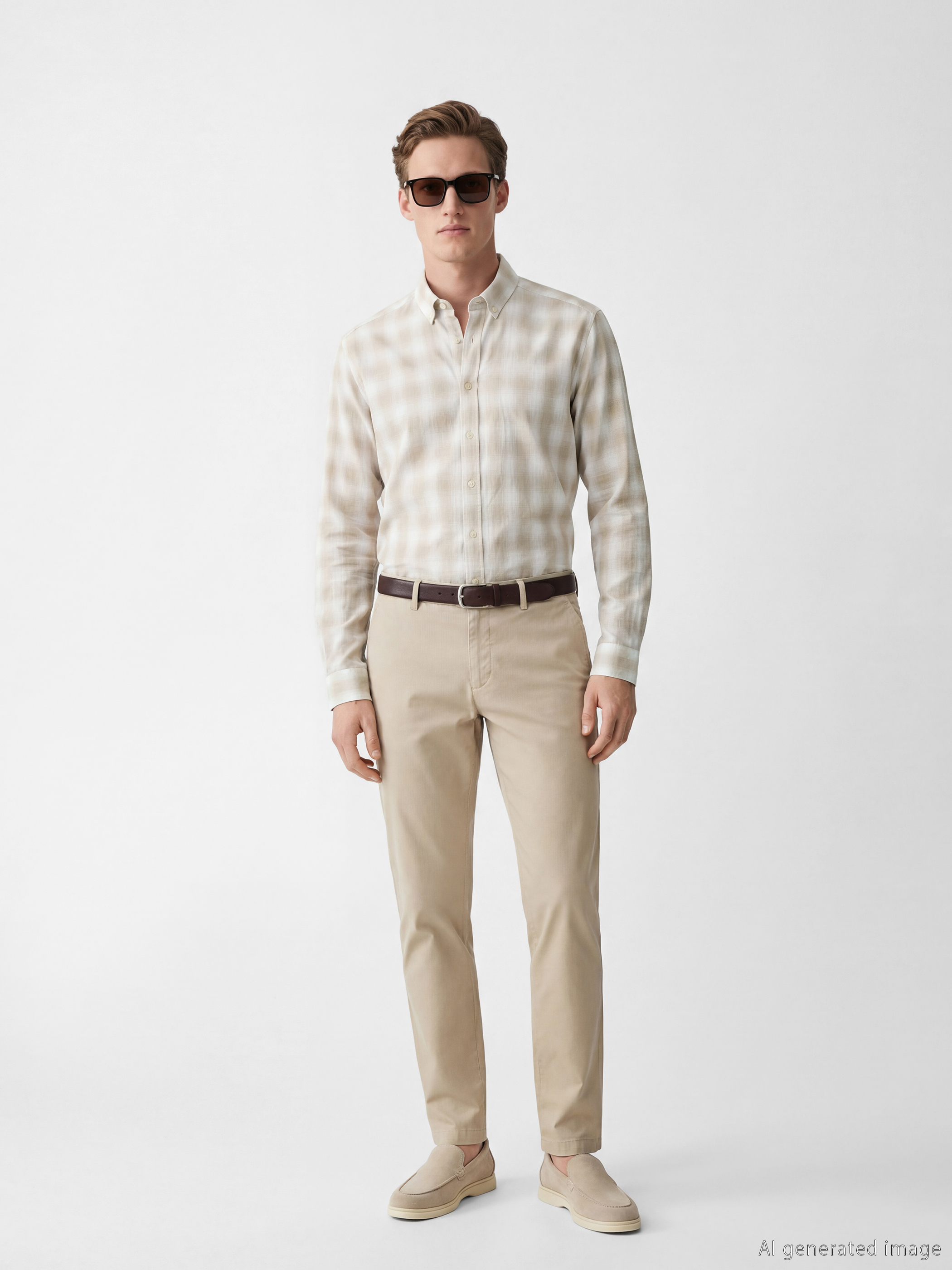 SOUTHBLUE Regular Fit Ekose Armürlü Erkek Gömlek görsel 2
