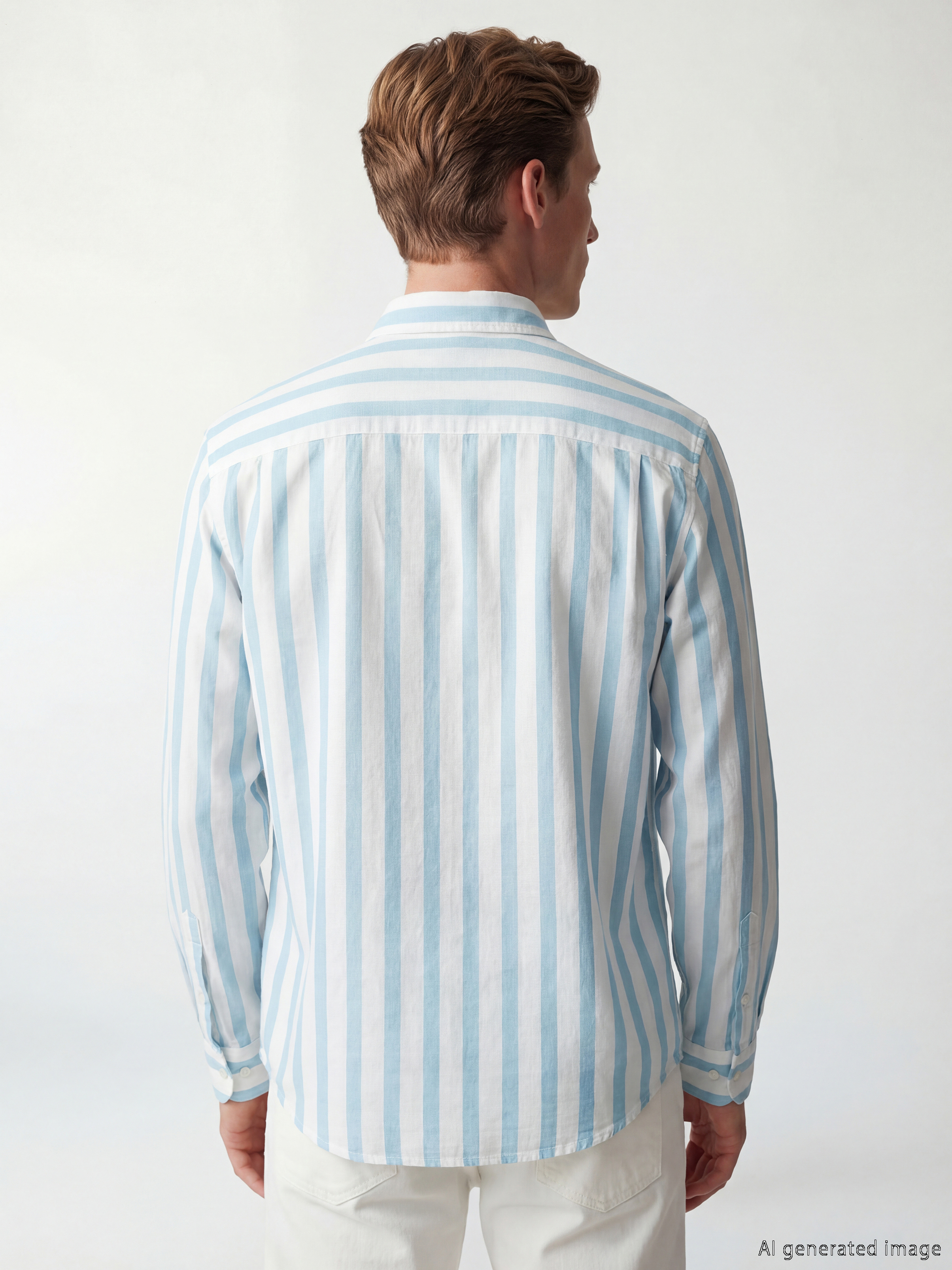 SOUTHBLUE Regular Fit Çizgili Poplin Erkek Gömlek görsel 4