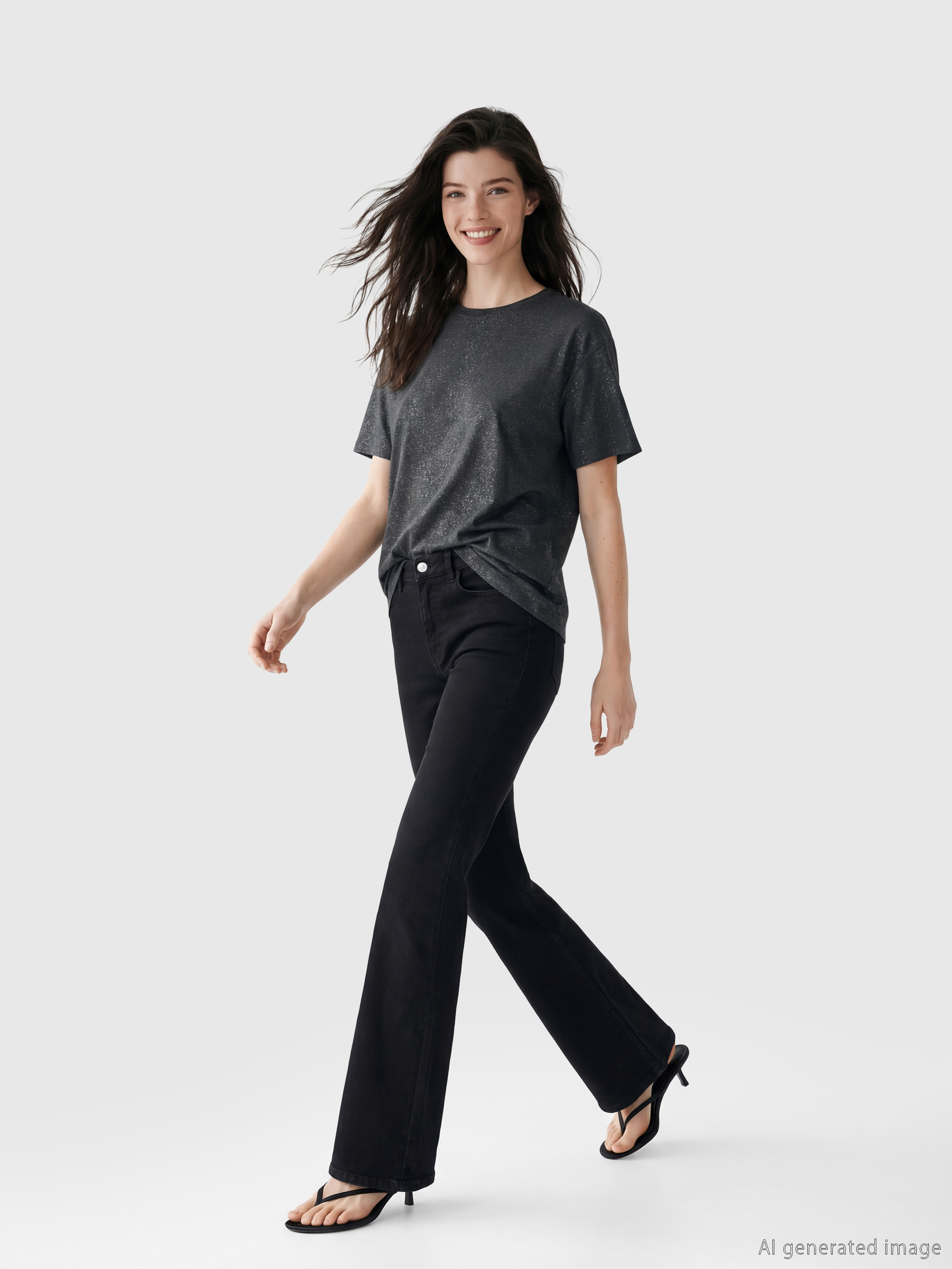 LCW Comfort Bisiklet Yaka Desenli Bluz görsel 2