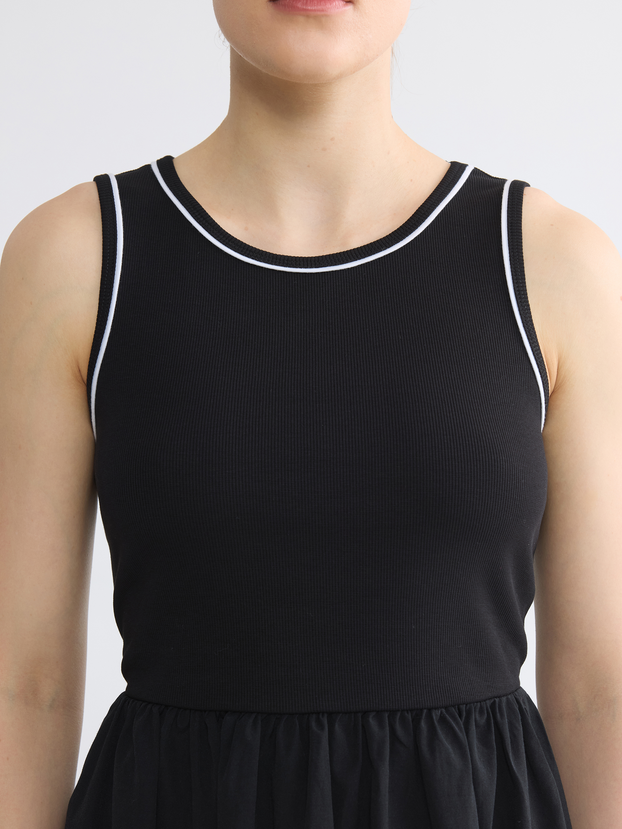 LCW Comfort Bisiklet Yaka Belden Oturtmalı Elbise görsel 3