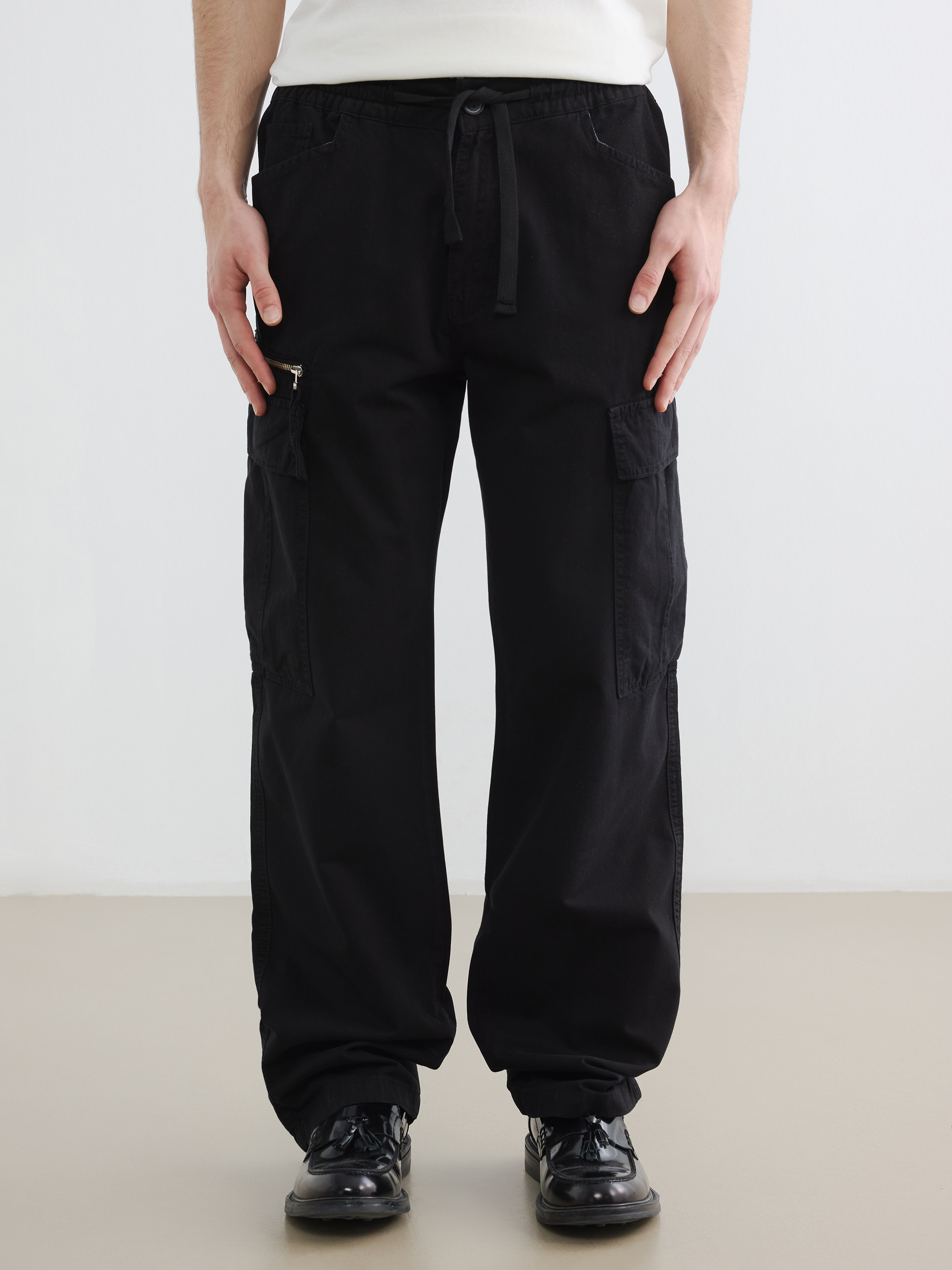 XSIDE Rahat Kalıp Gabardin Erkek Kargo Pantolon görsel 2
