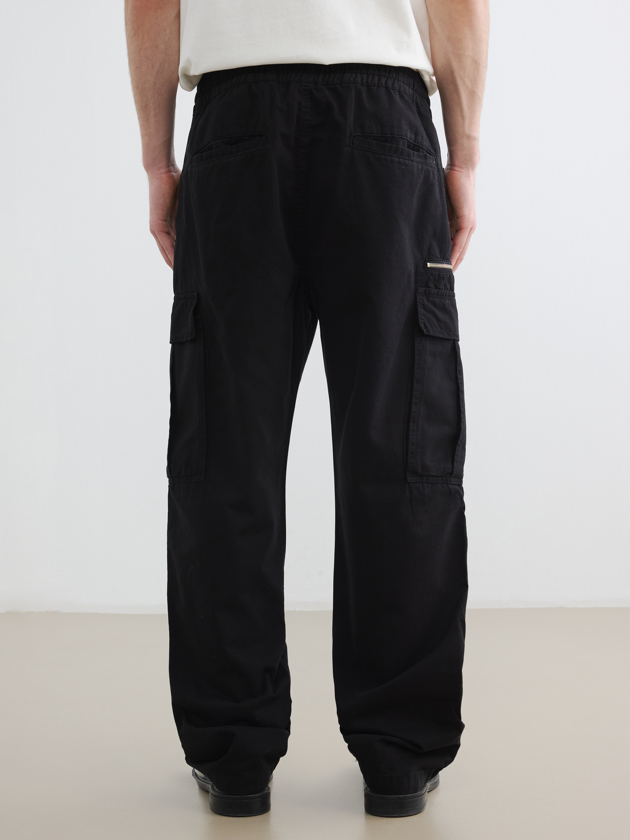 XSIDE Rahat Kalıp Gabardin Erkek Kargo Pantolon görsel 4