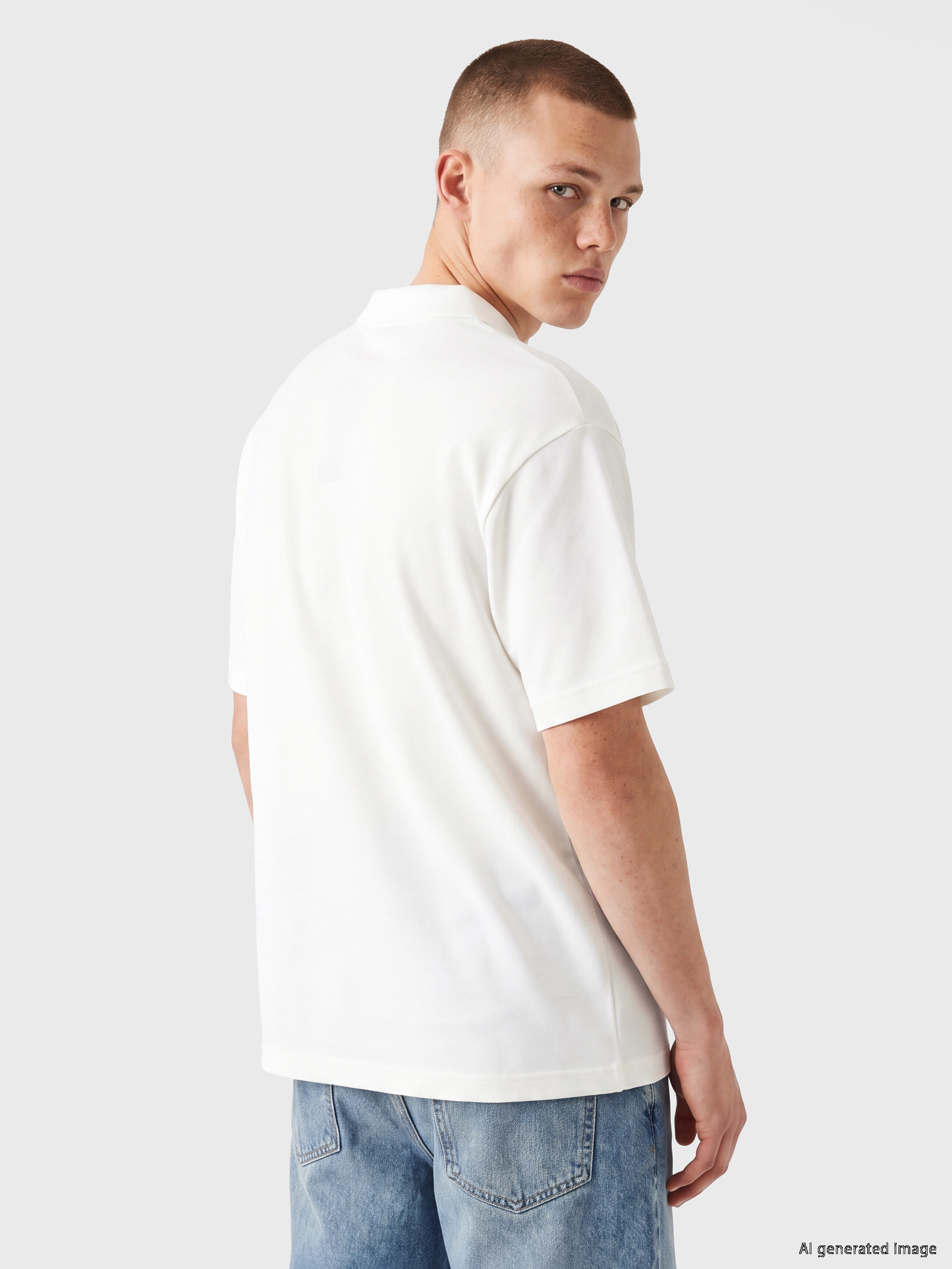 XSIDE Polo Yaka Nakışlı Erkek Tişört görsel 4