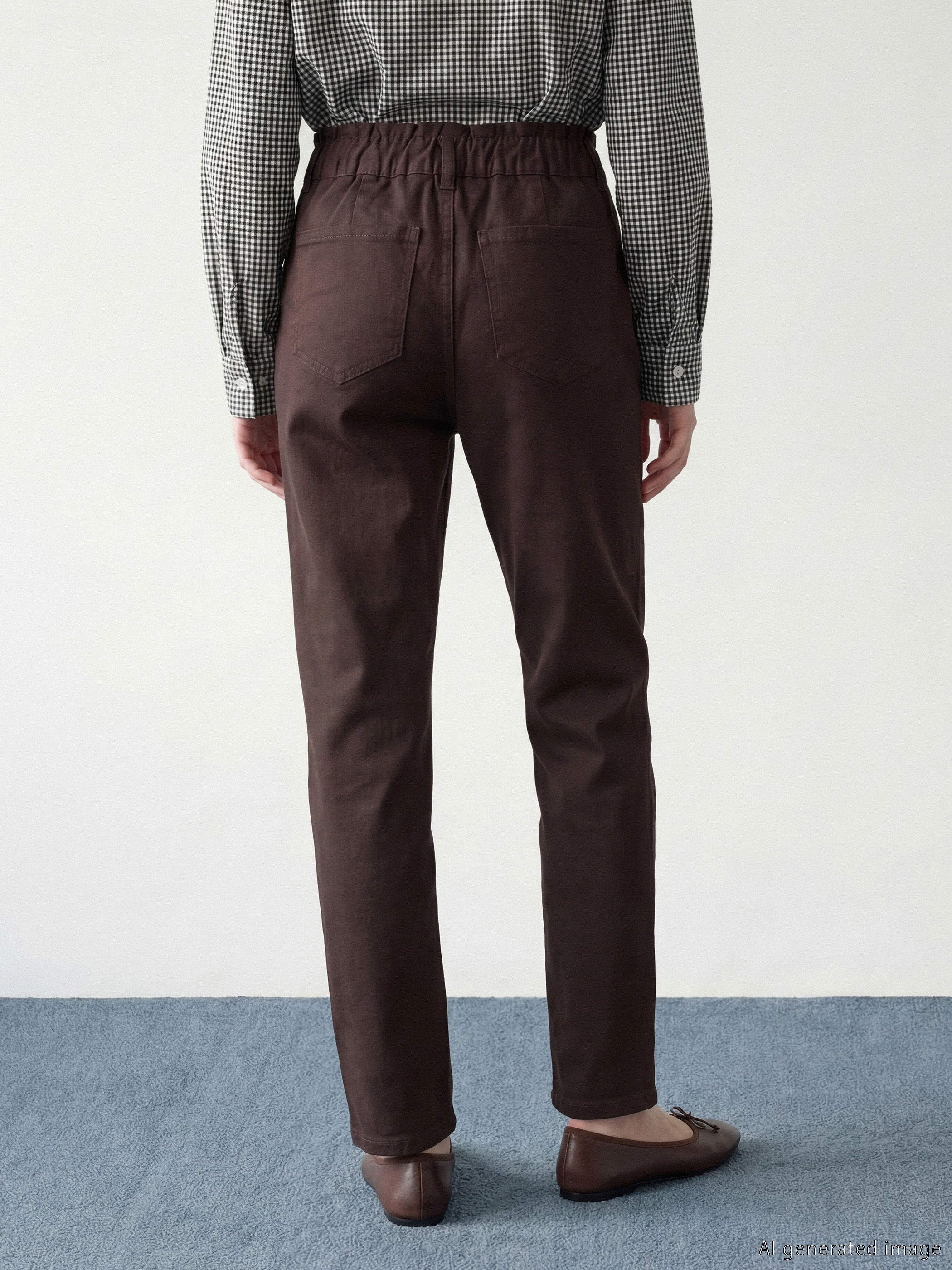 LCW Modest Beli Lastikli Slouchy Fit Kadın Jean Pantolon görsel 7