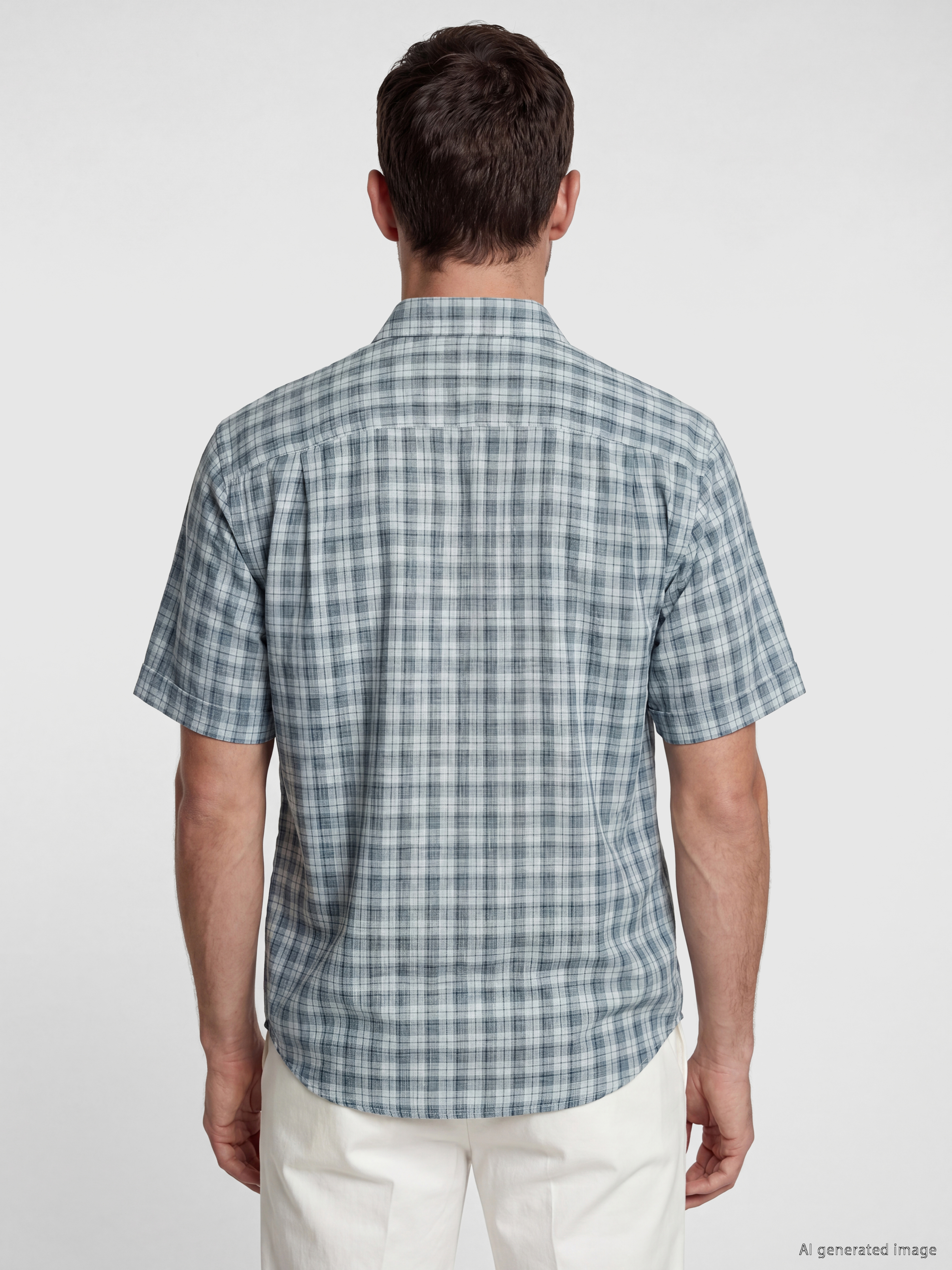 LCWAIKIKI Classic Regular Fit Ekose Poplin Erkek Gömlek görsel 4