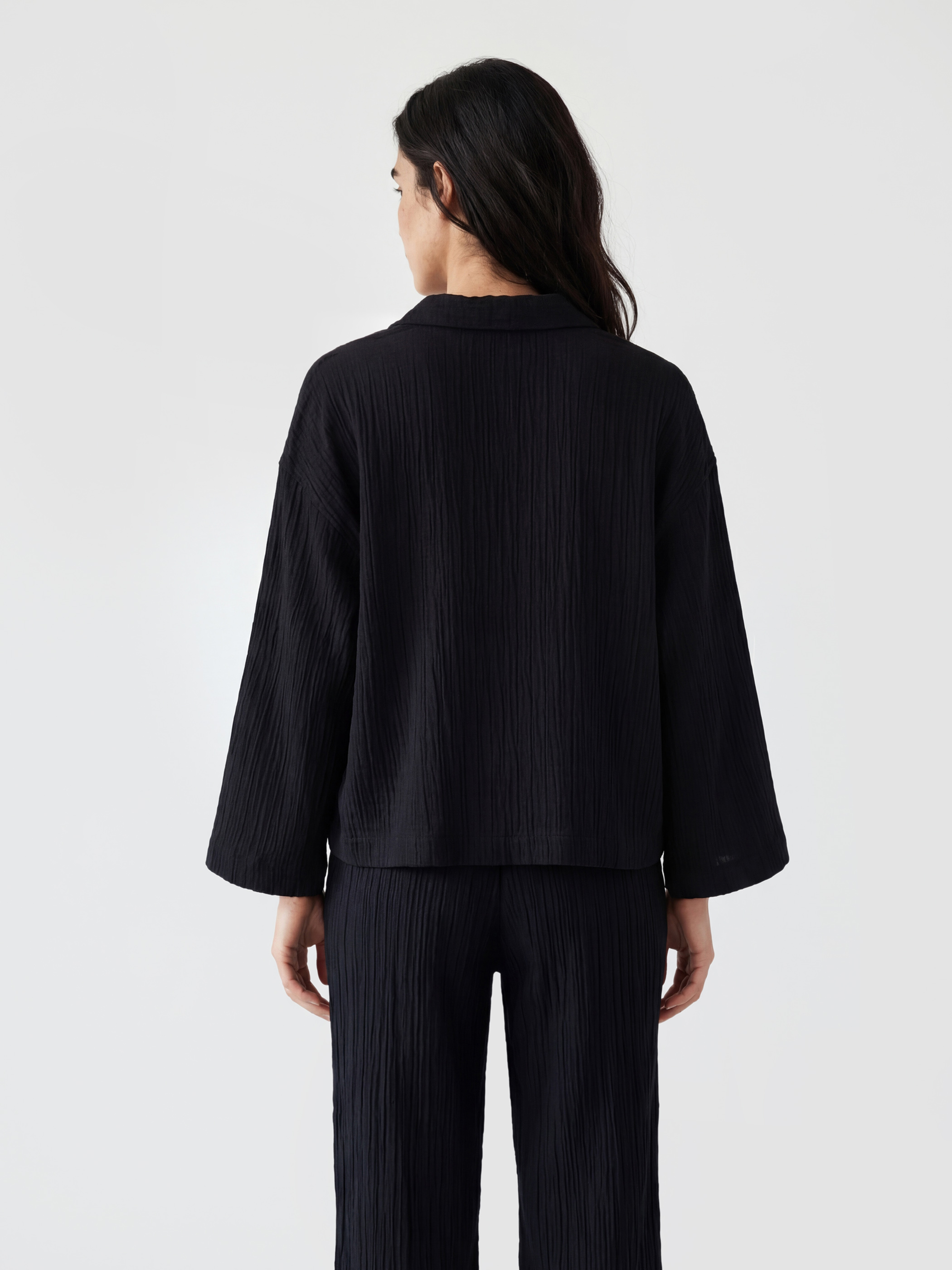 LCW Vision Oversize Kadın Müslin Gömlek görsel 3
