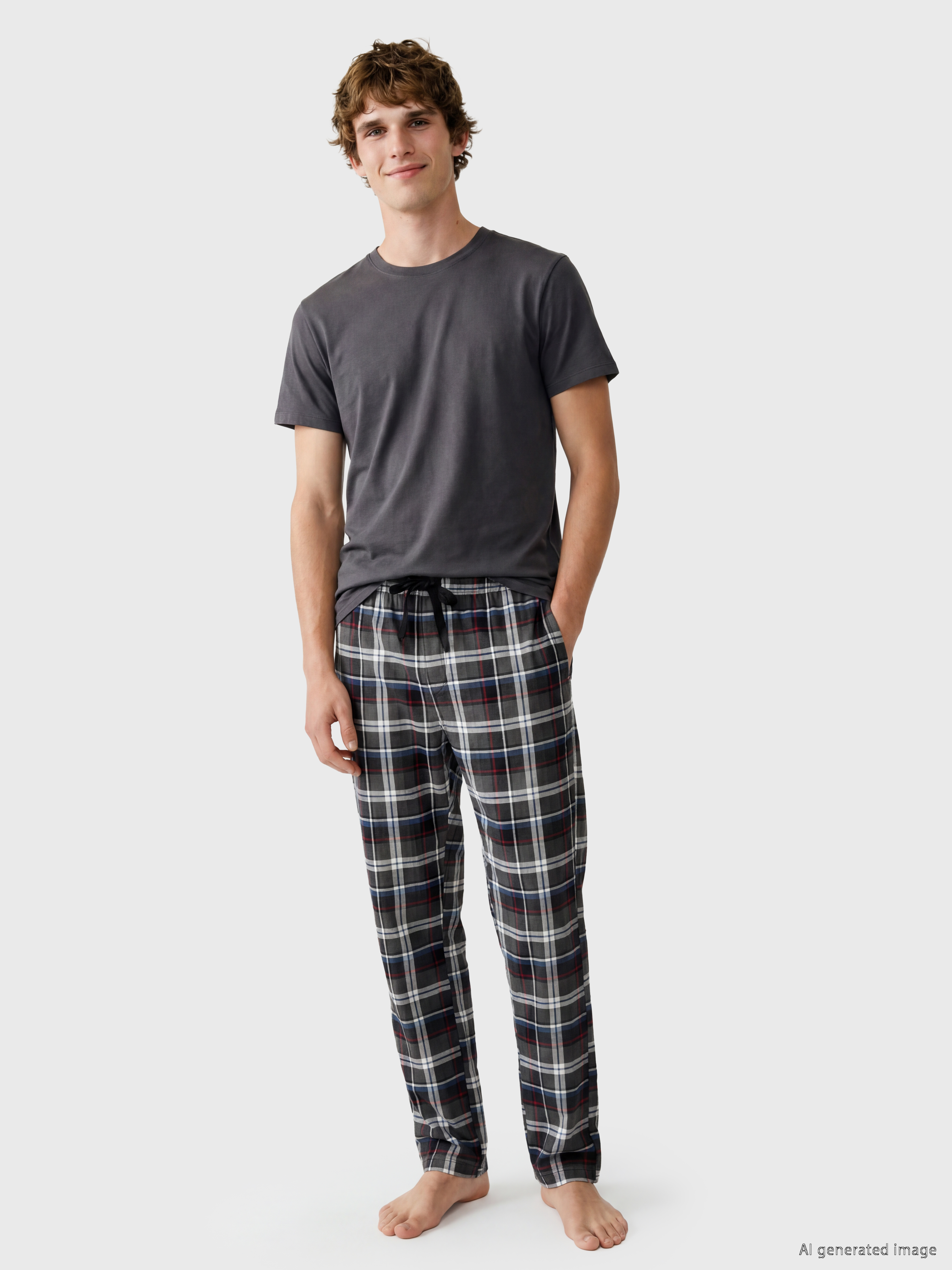 LC WAIKIKI Regular Fit Ekose Erkek Pijama Altı görsel 2