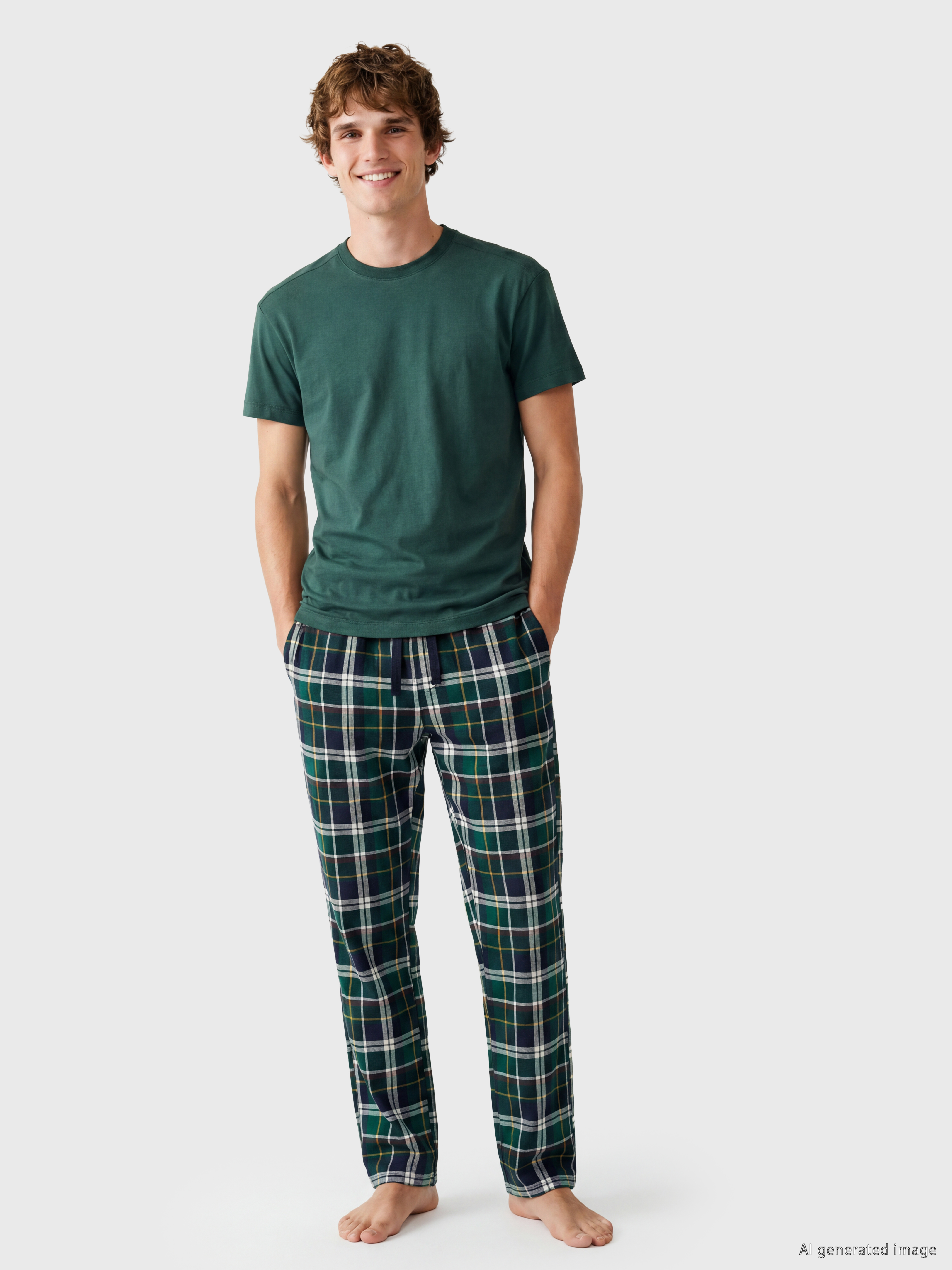 LC WAIKIKI Regular Fit Ekose Erkek Pijama Altı görsel 2