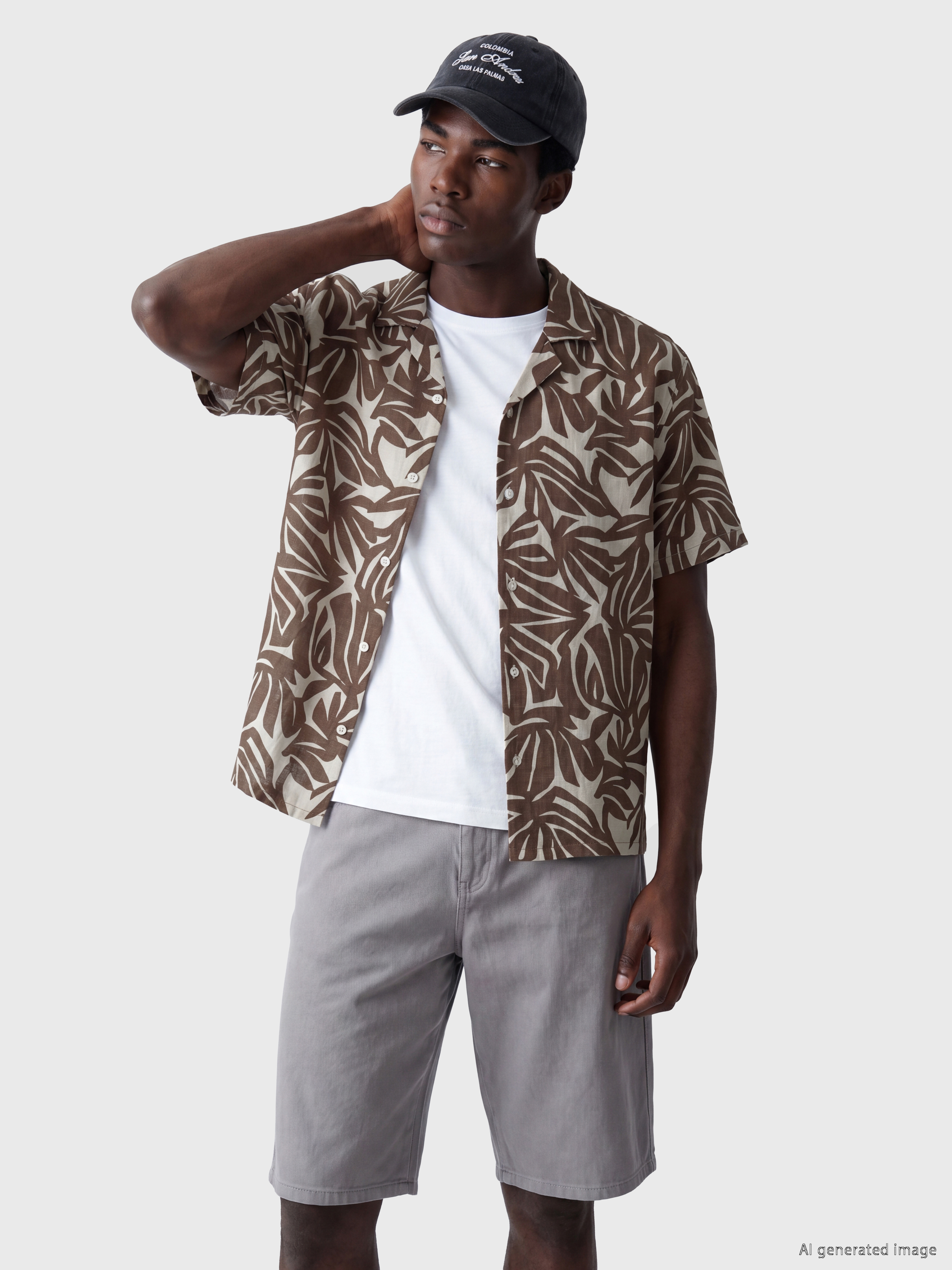 XSIDE Regular Fit Desenli Poplin Erkek Gömlek