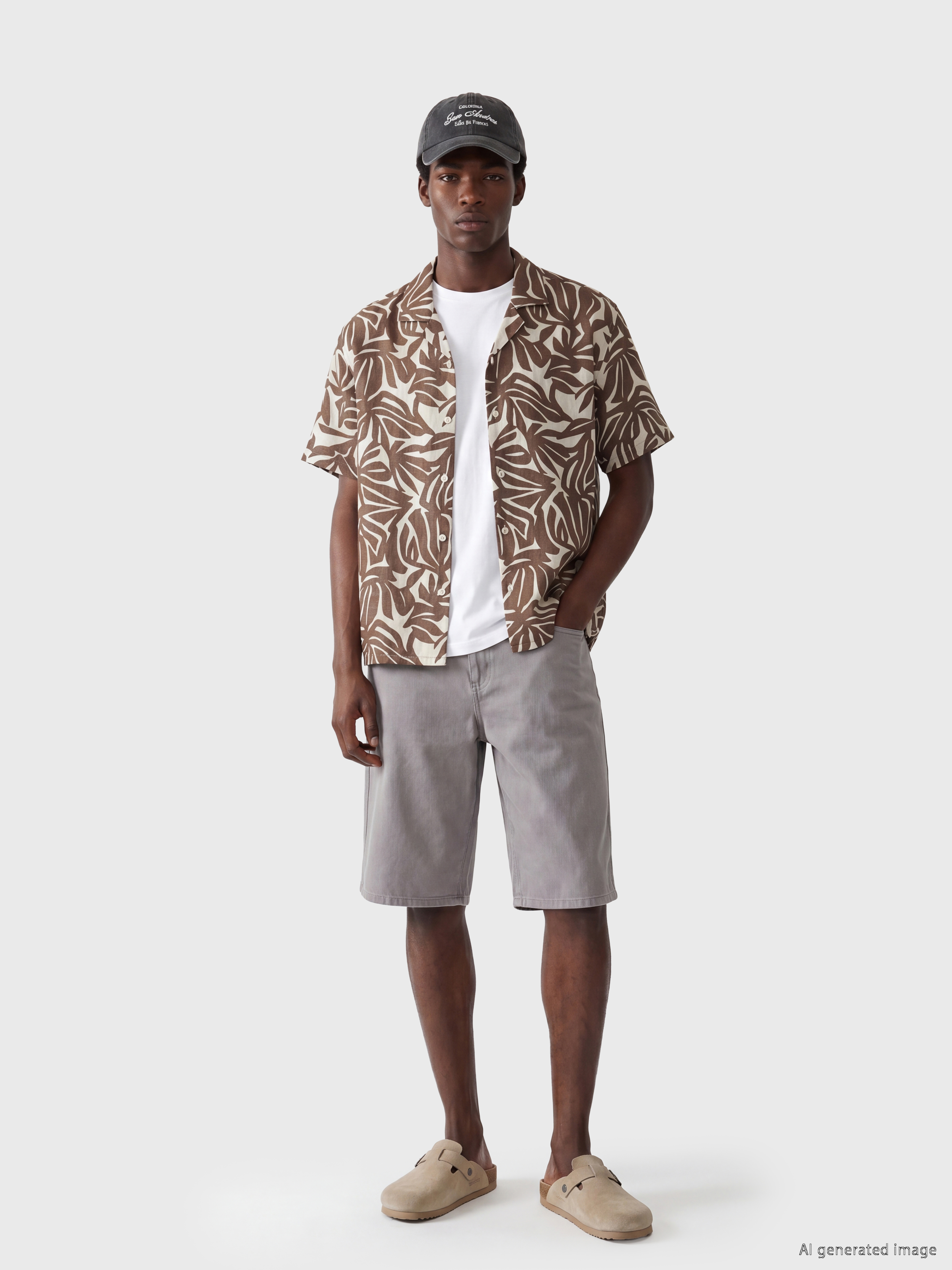 XSIDE Regular Fit Desenli Poplin Erkek Gömlek görsel 2