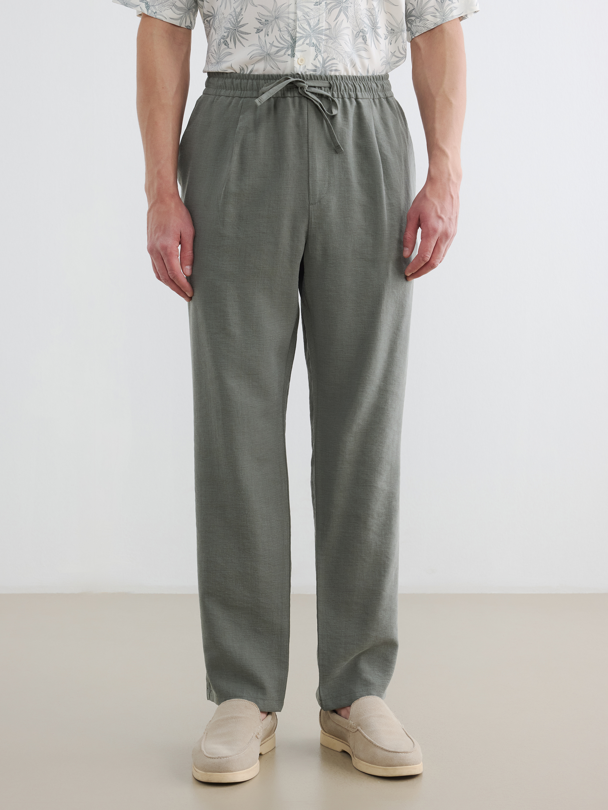 LCW Vision Regular Fit Keten Görünümlü Erkek Pantolon görsel 2