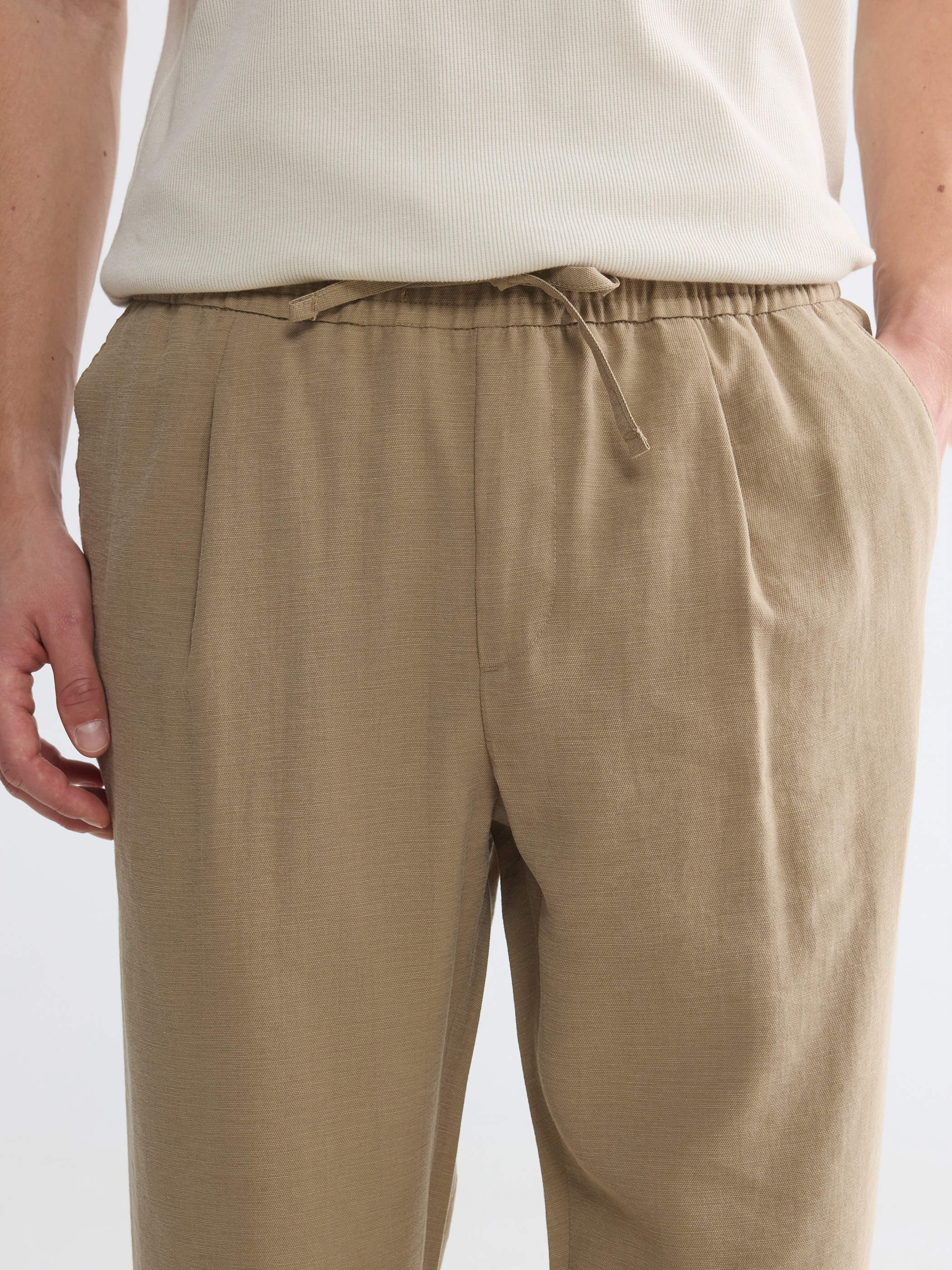 LCW Vision Regular Fit Keten Görünümlü Erkek Pantolon görsel 3
