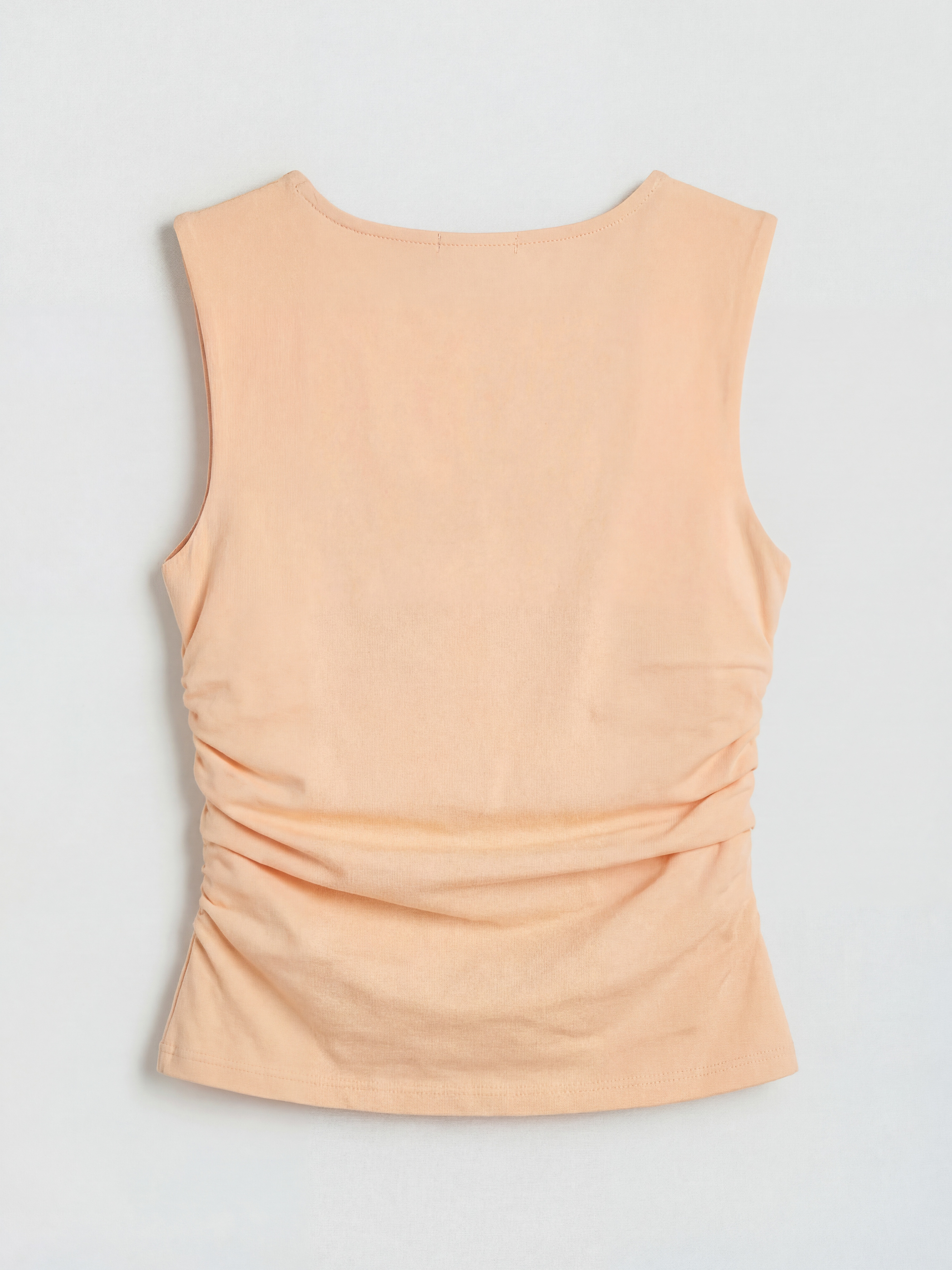 XSIDE Kadın Kare Yaka Büzgü Detaylı Kolsuz Bluz görsel 6