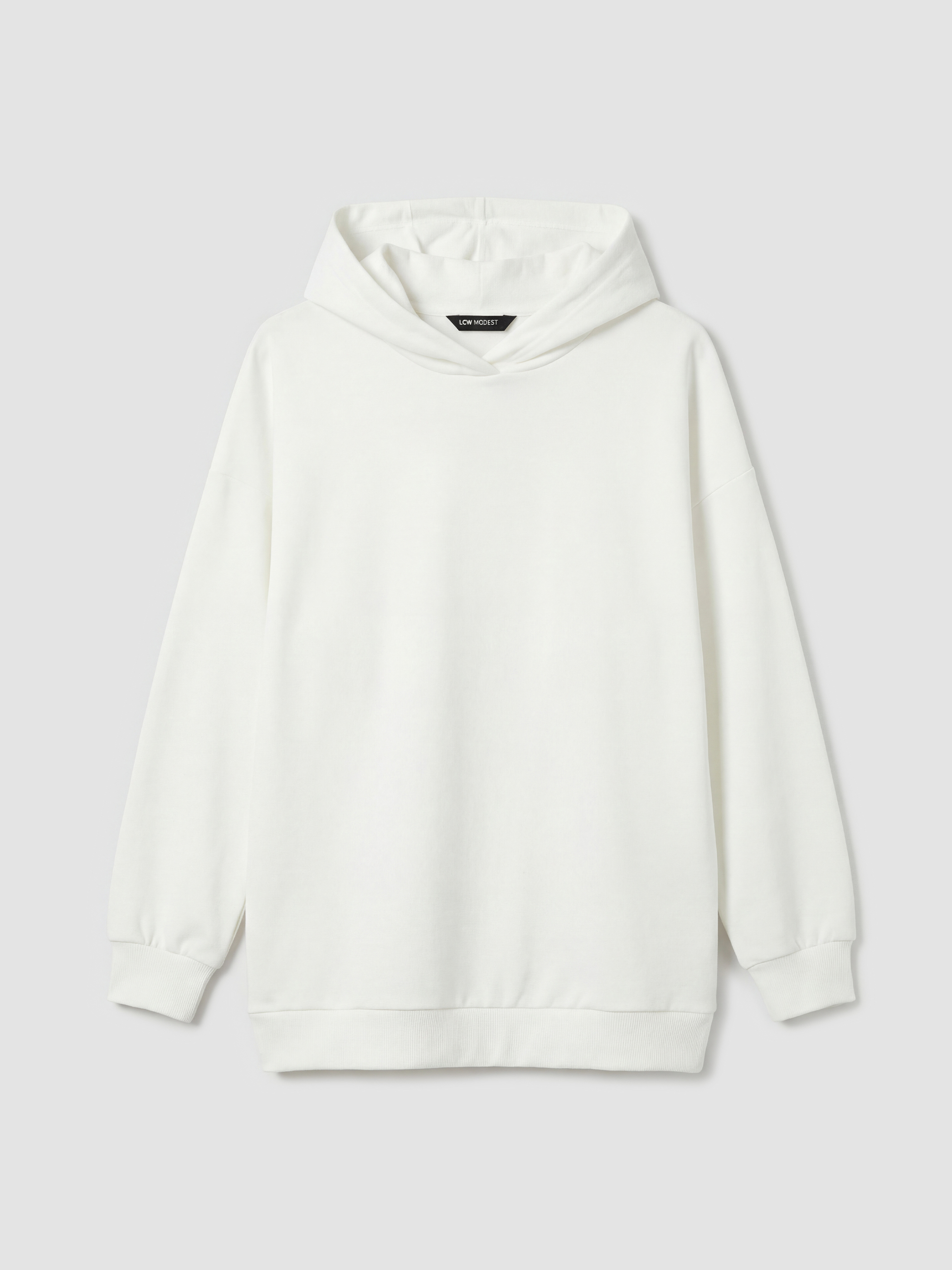 LCW Modest Kapüşonlu Kadın Sweatshirt Tunik görsel 5