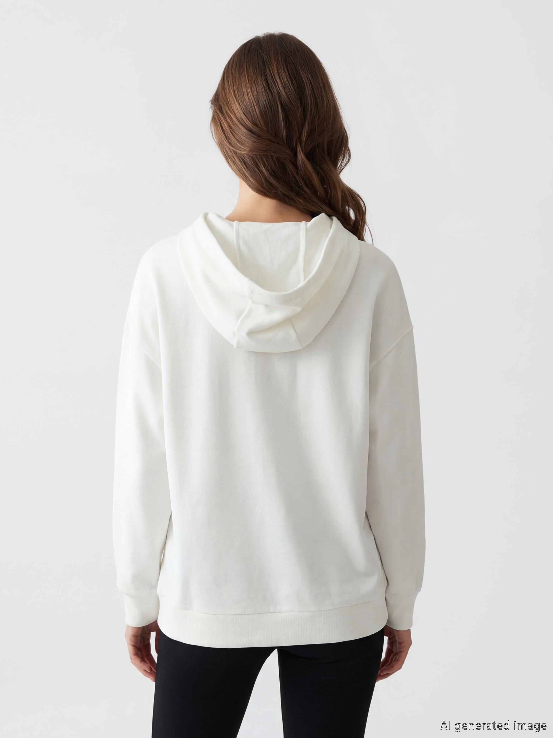 LCW Modest Kapüşonlu Kadın Sweatshirt Tunik görsel 4