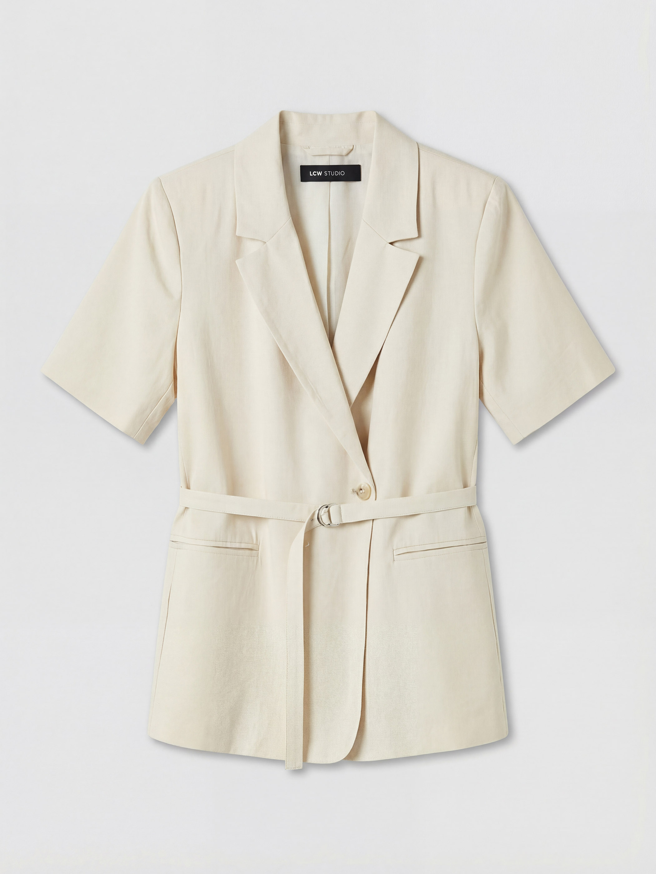 LCW STUDIO Kuşaklı Modal Karışımlı Kadın Blazer Ceket görsel 6