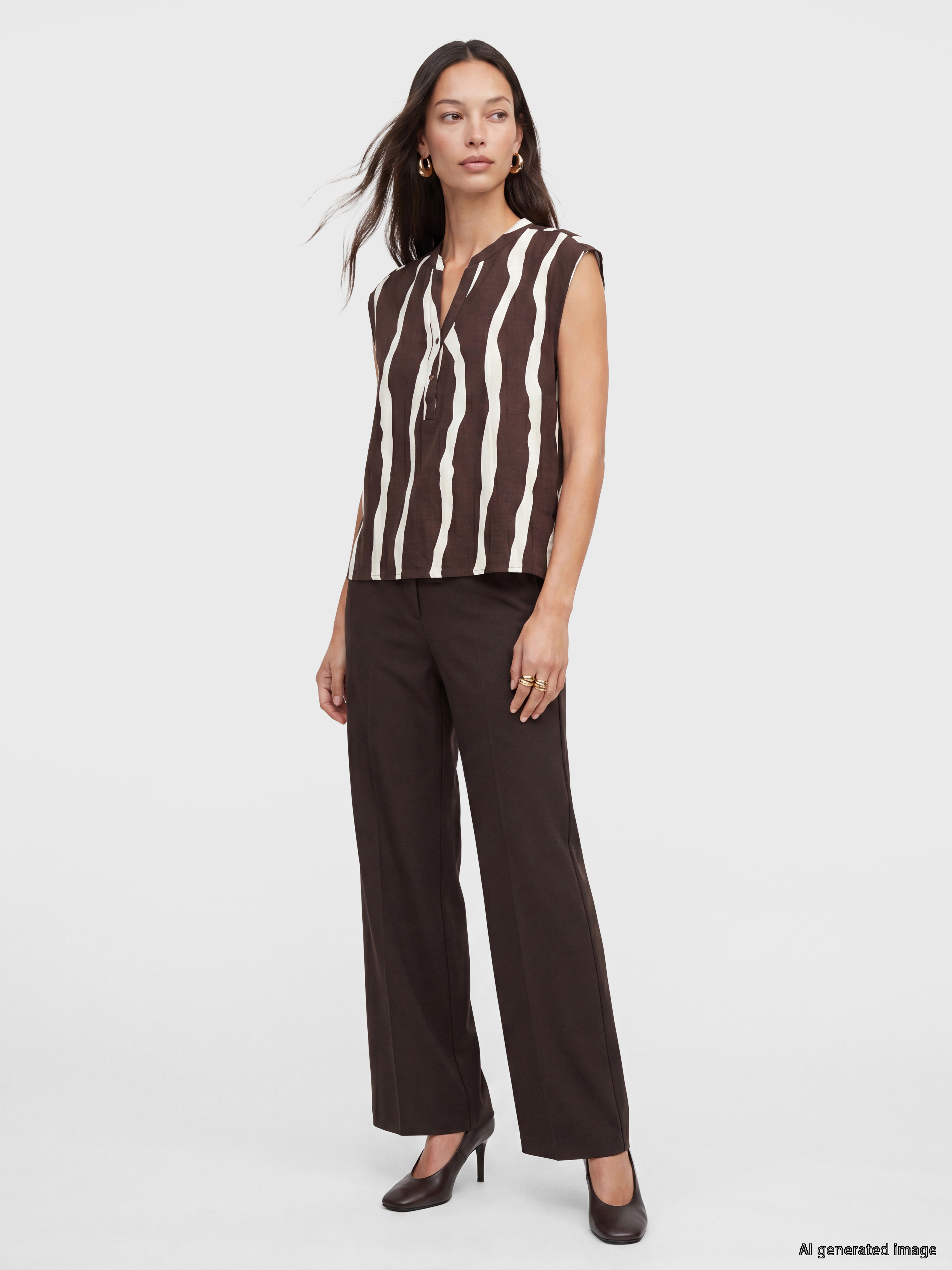 LCW EVERYDAY Kaçık Yaka Desenli Bluz görsel 2