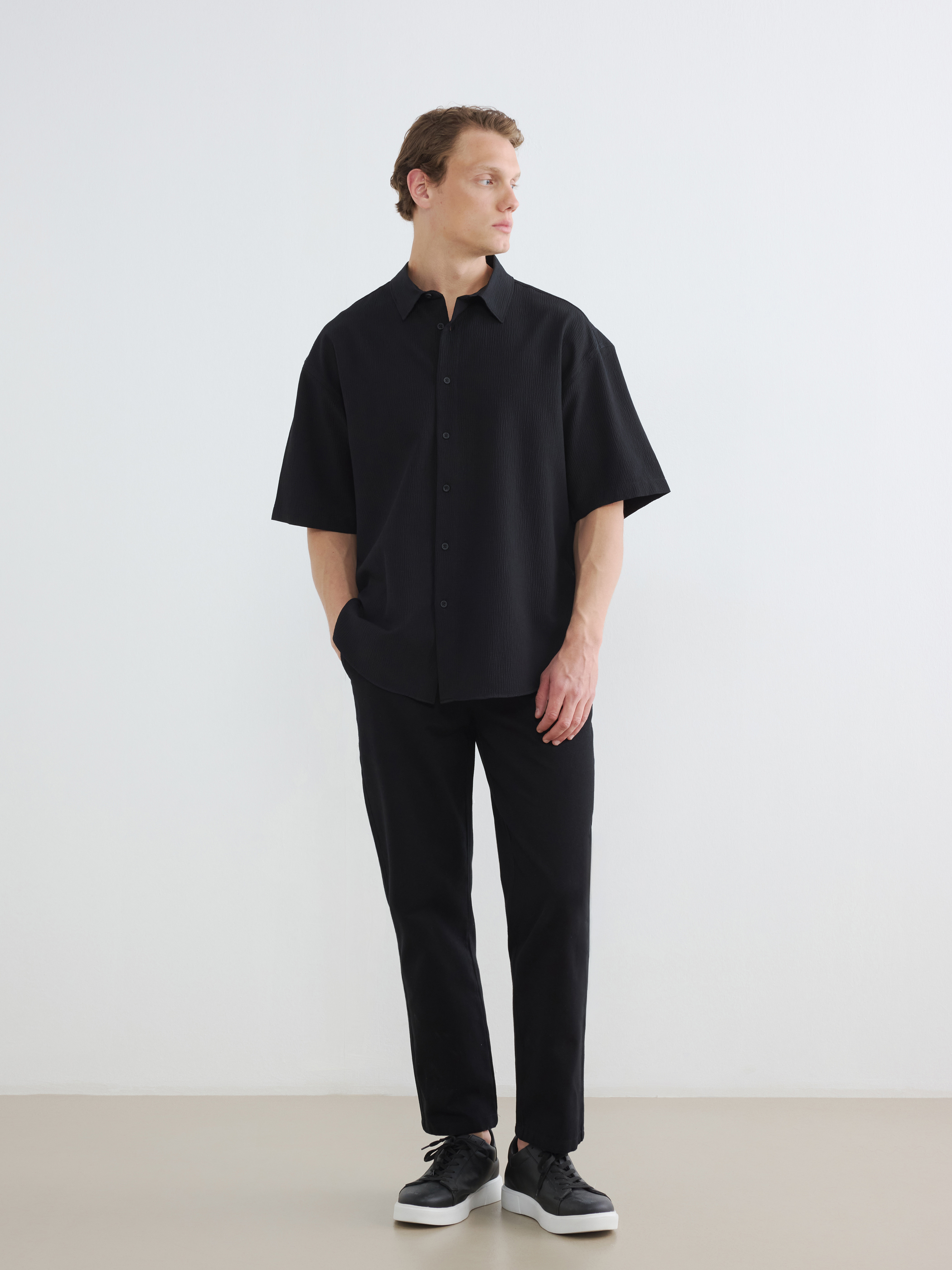 LCW Vision Regular Fit Erkek Dokulu Gömlek görsel 2