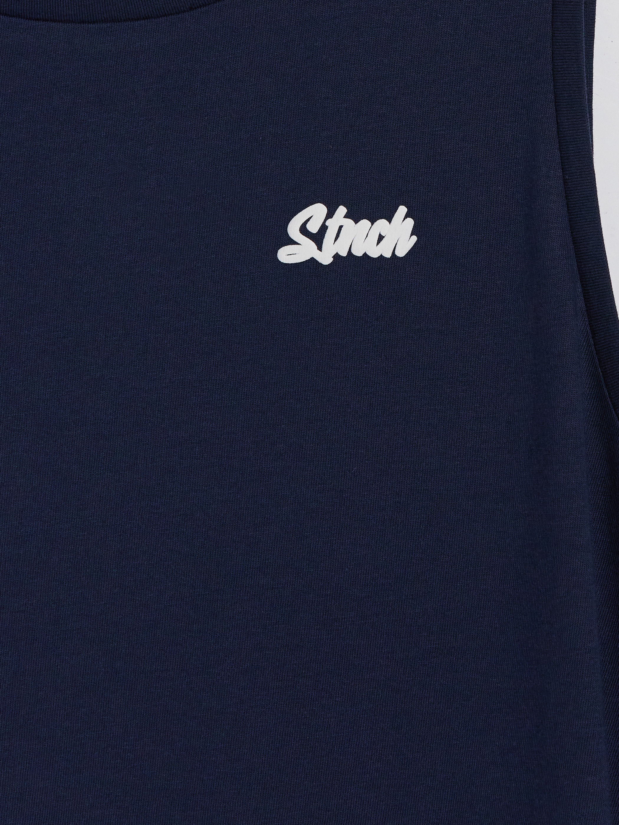 XSIDE Bisiklet Yaka Stitch Nakışlı Erkek Kolsuz Tişört görsel 7