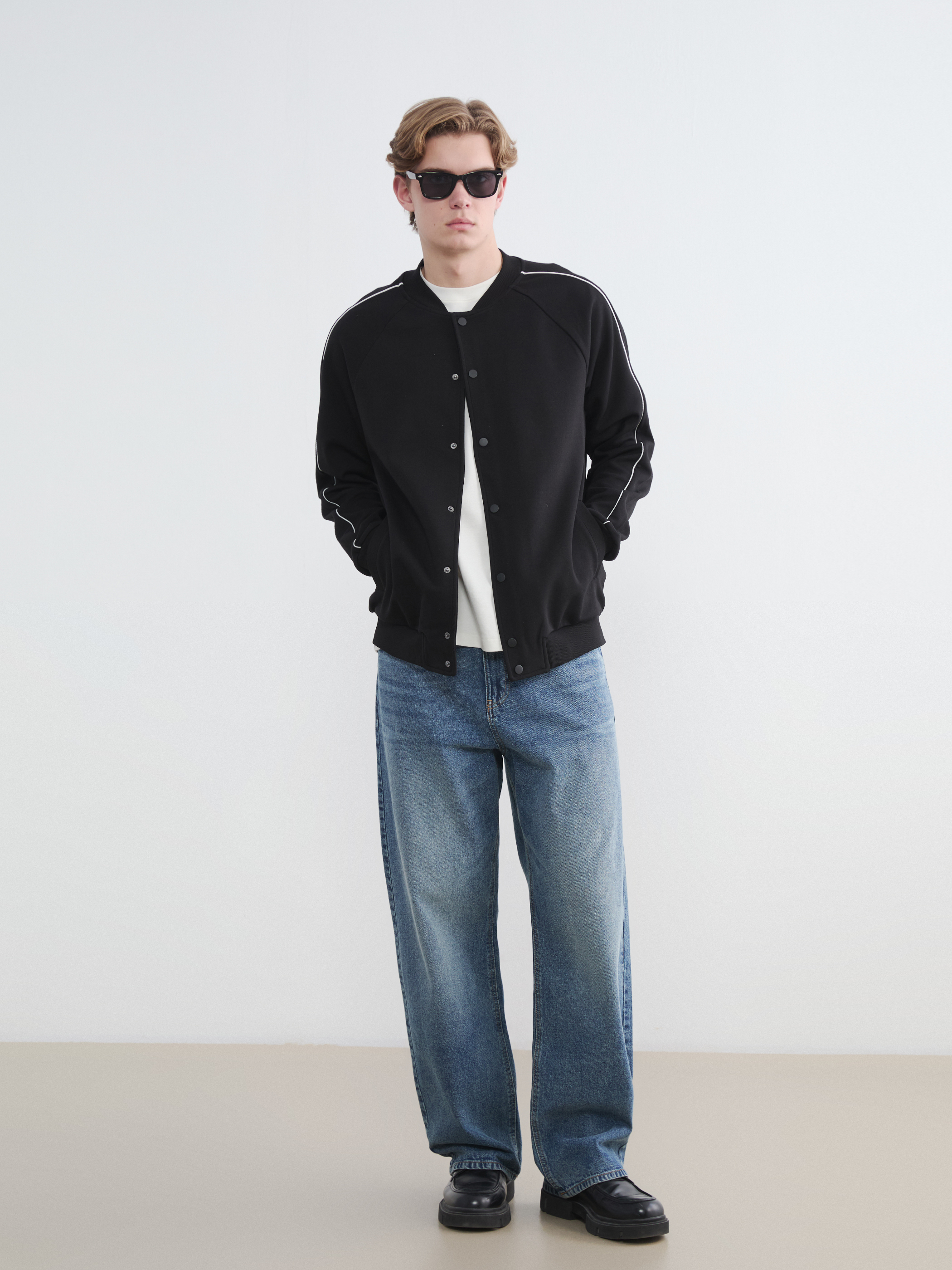 XSIDE Rahat Kalıp Erkek Çıtçıtlı Sweatshirt görsel 2
