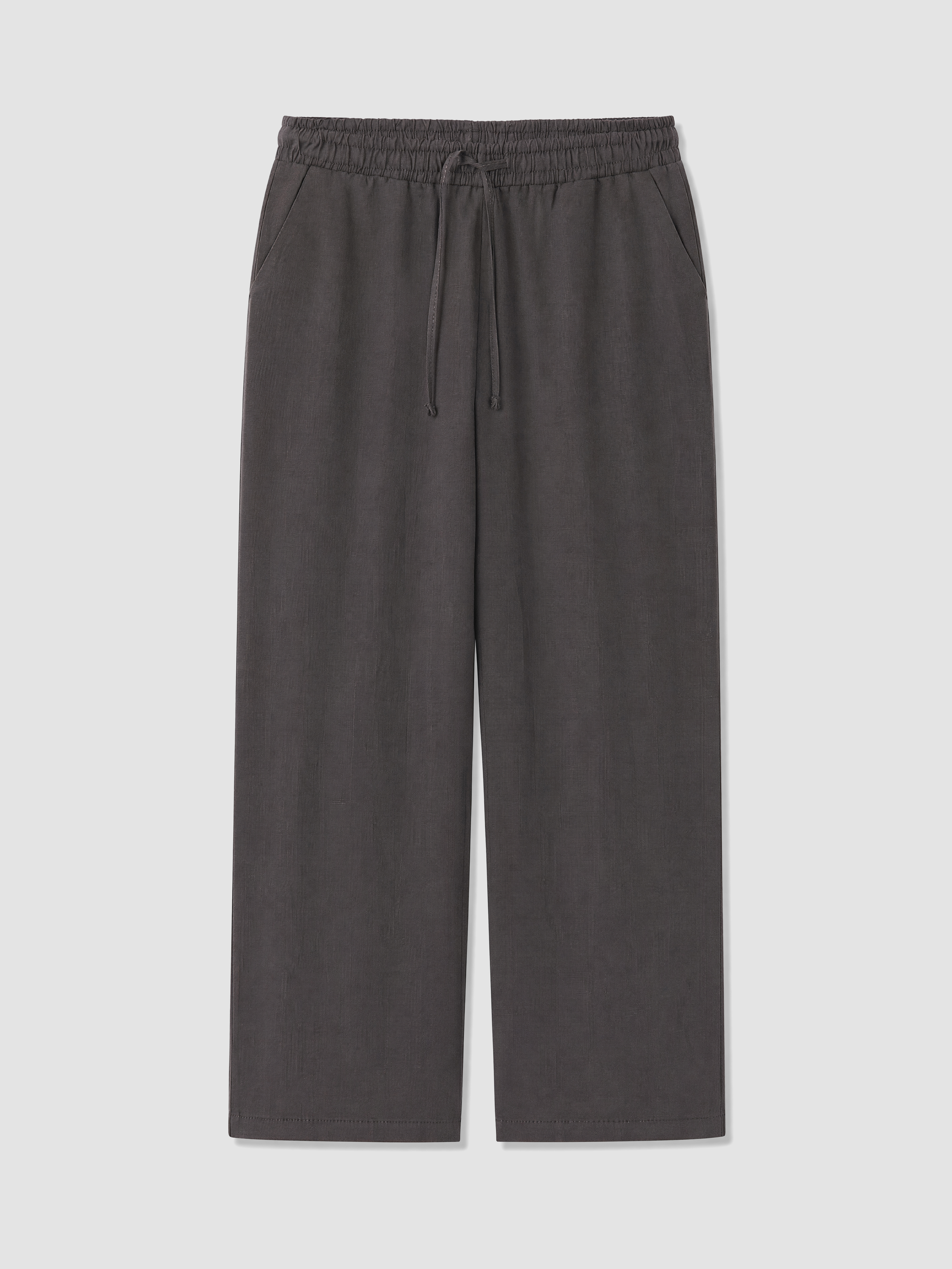 LCWAIKIKI Classic Beli Lastikli Kadın %100 Keten Pantolon görsel 5