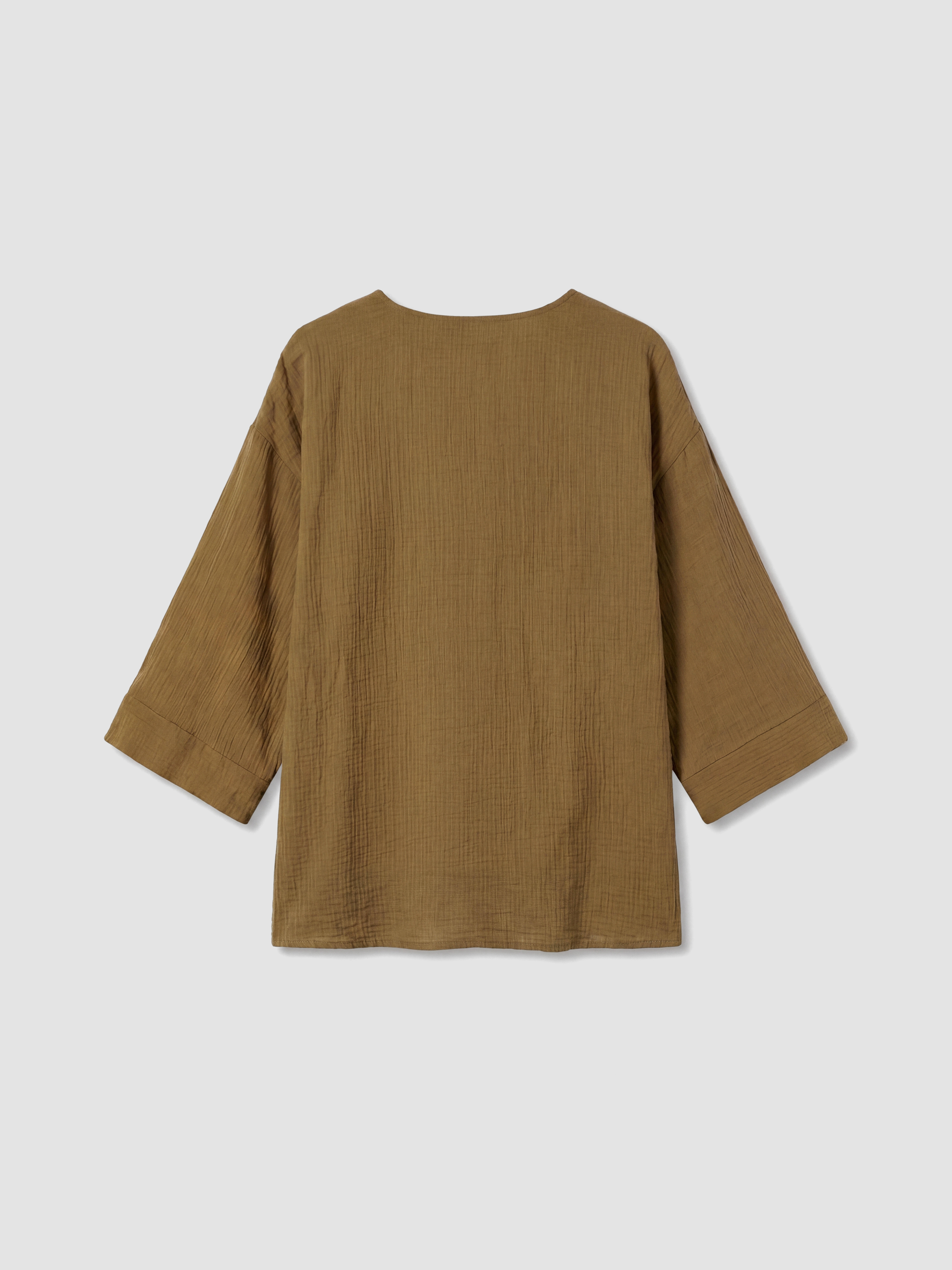 LCW EVERYDAY Kruvaze Yaka Müslin Oversize Kadın Kimono görsel 7