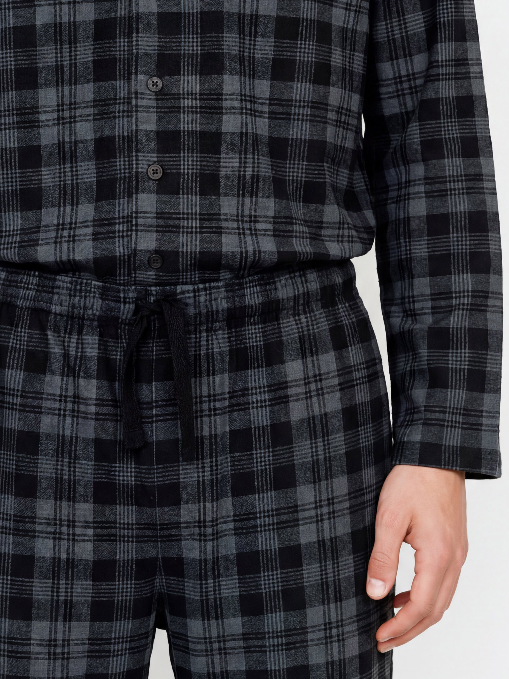 LC WAIKIKI Standart Kalıp Ekose Erkek Pijama Takımı görsel 3