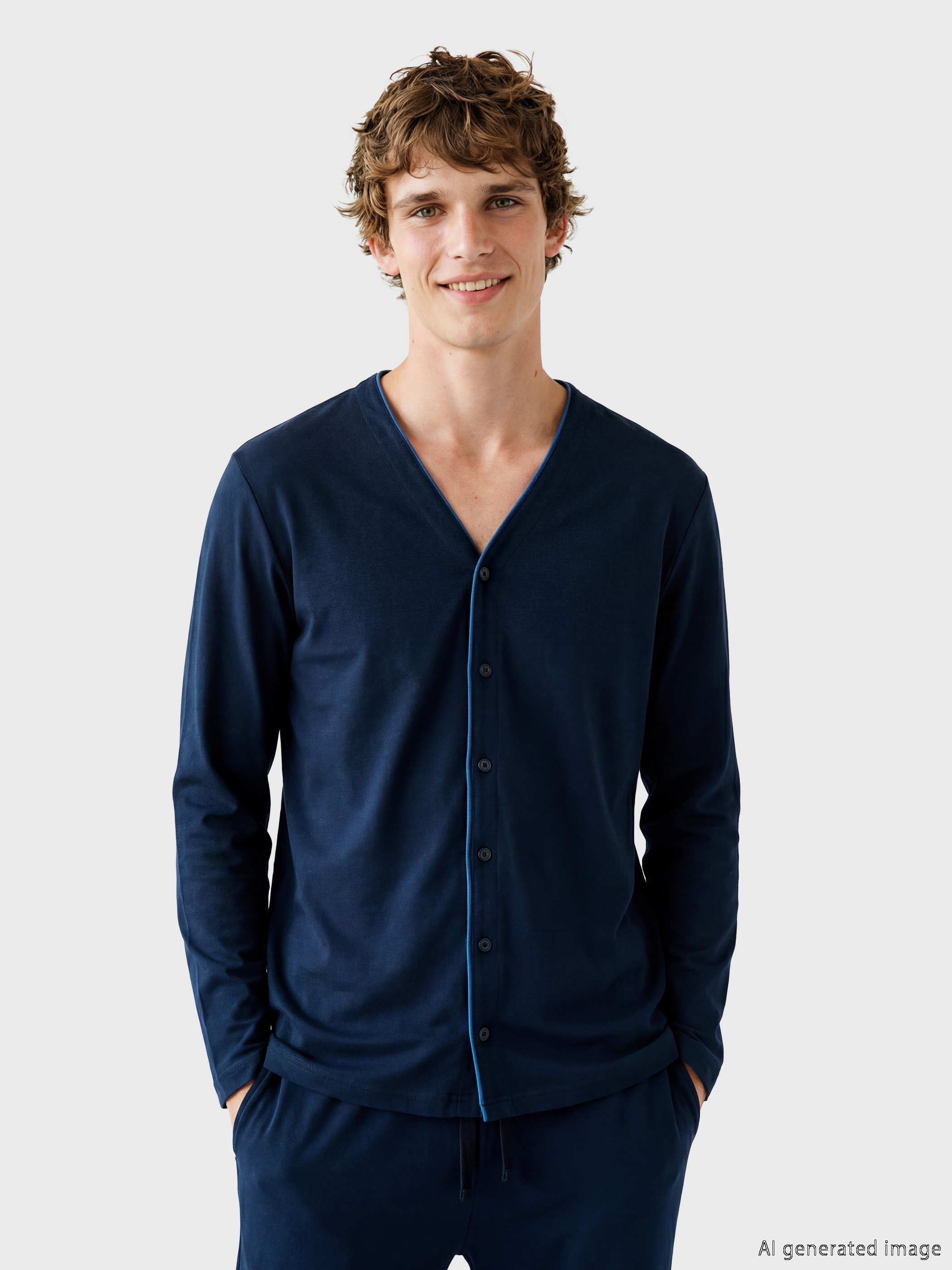 LC WAIKIKI Standart Kalıp Erkek Pijama Takımı görsel 2