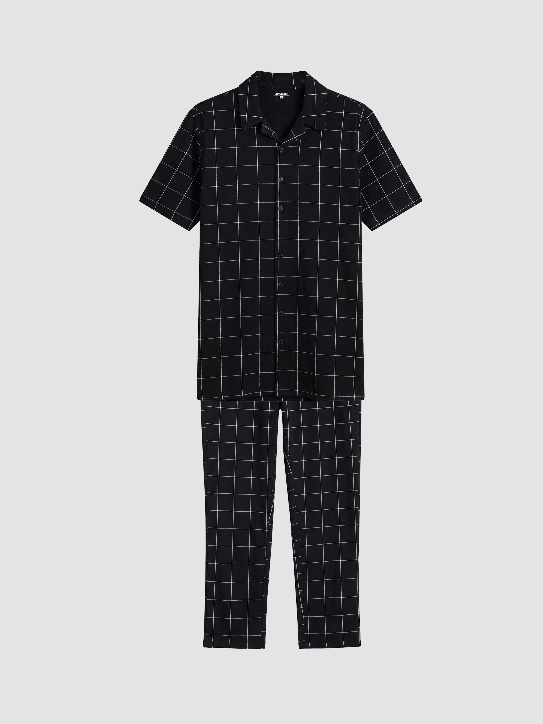 LC WAIKIKI Regular Fit Ekose Erkek Pijama Takım görsel 5