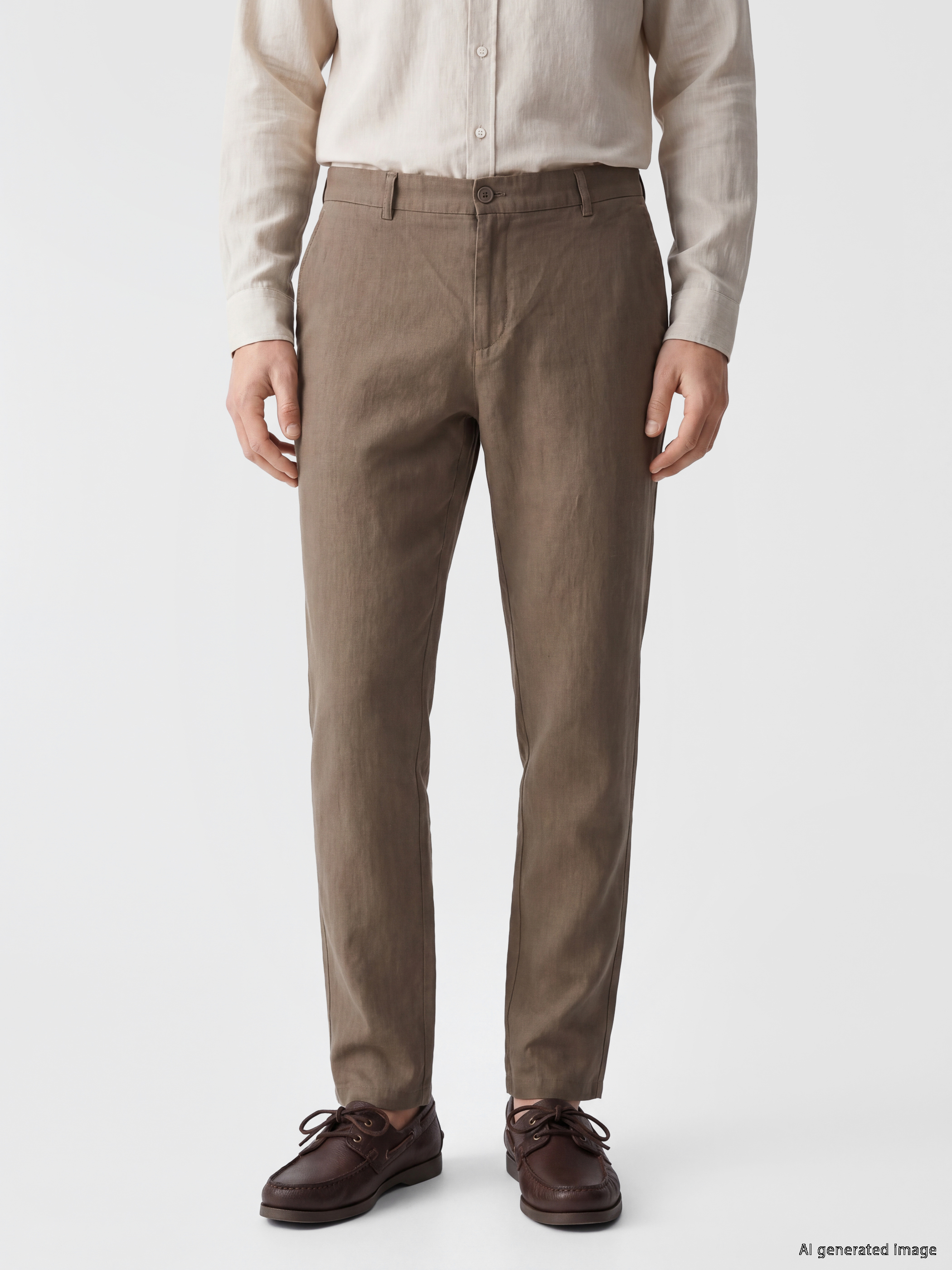 SOUTHBLUE Regular Fit %100 Keten Erkek Pantolon görsel 2