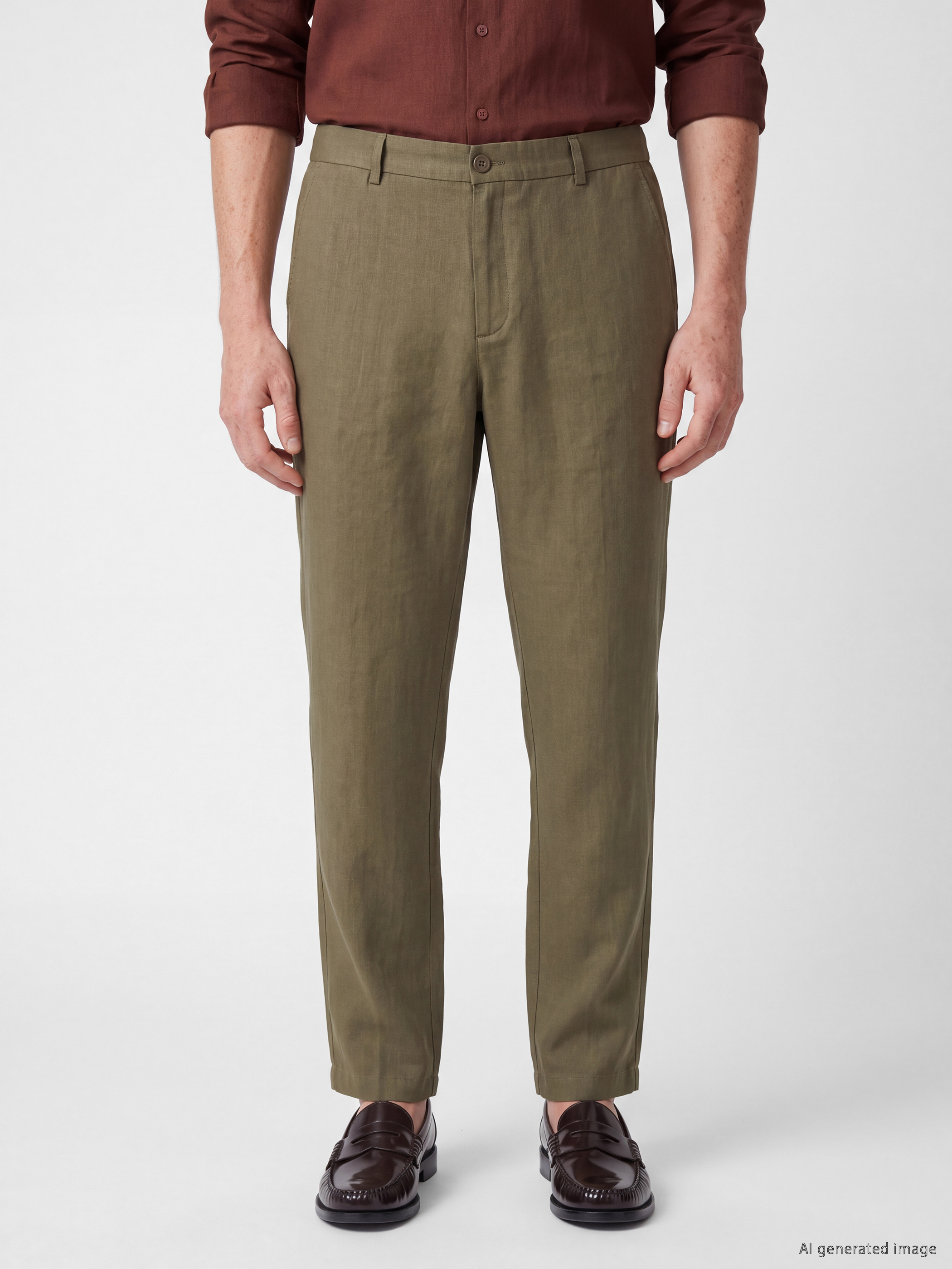 SOUTHBLUE Regular Fit %100 Keten Erkek Pantolon görsel 2