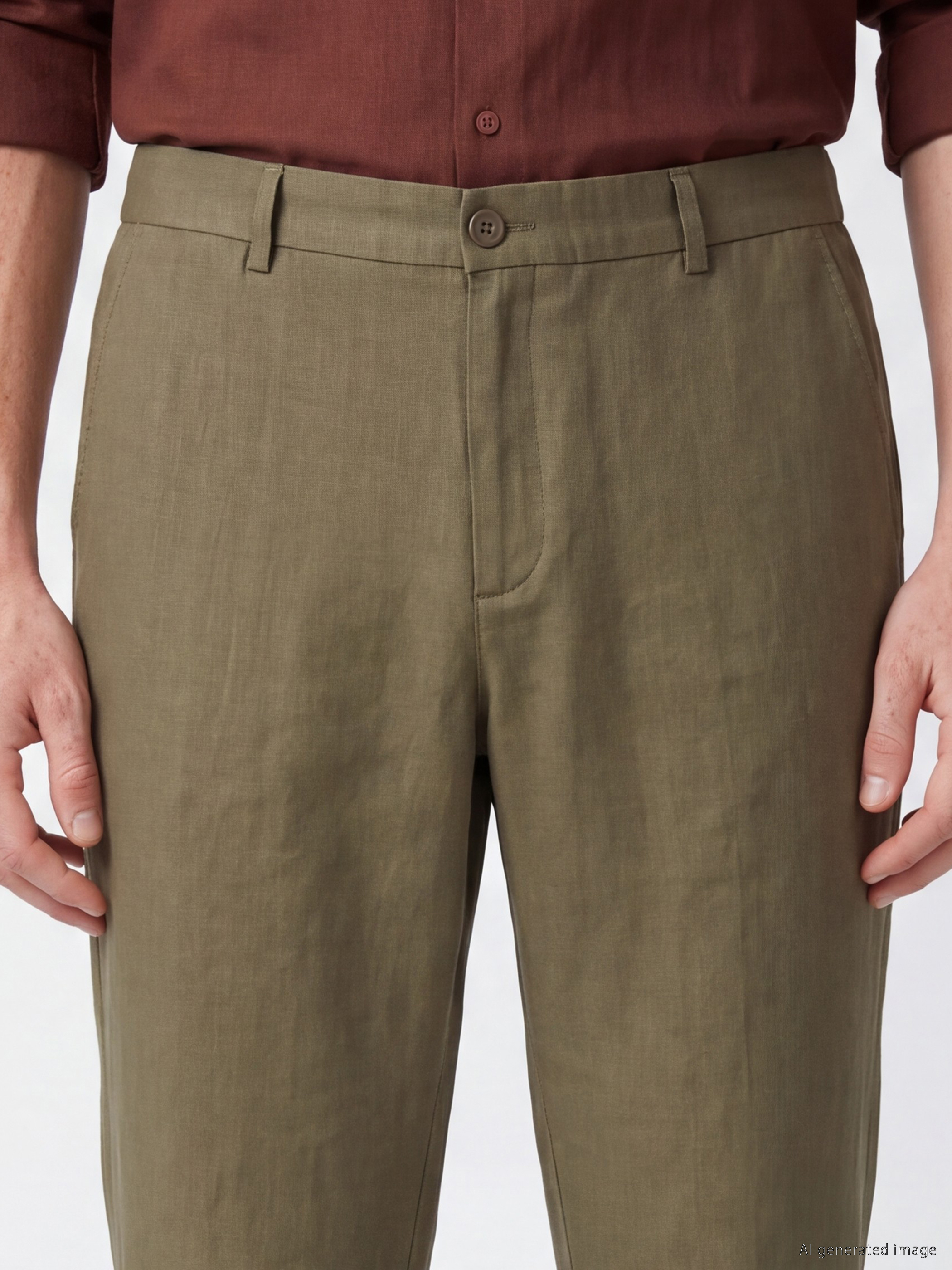 SOUTHBLUE Regular Fit %100 Keten Erkek Pantolon görsel 3