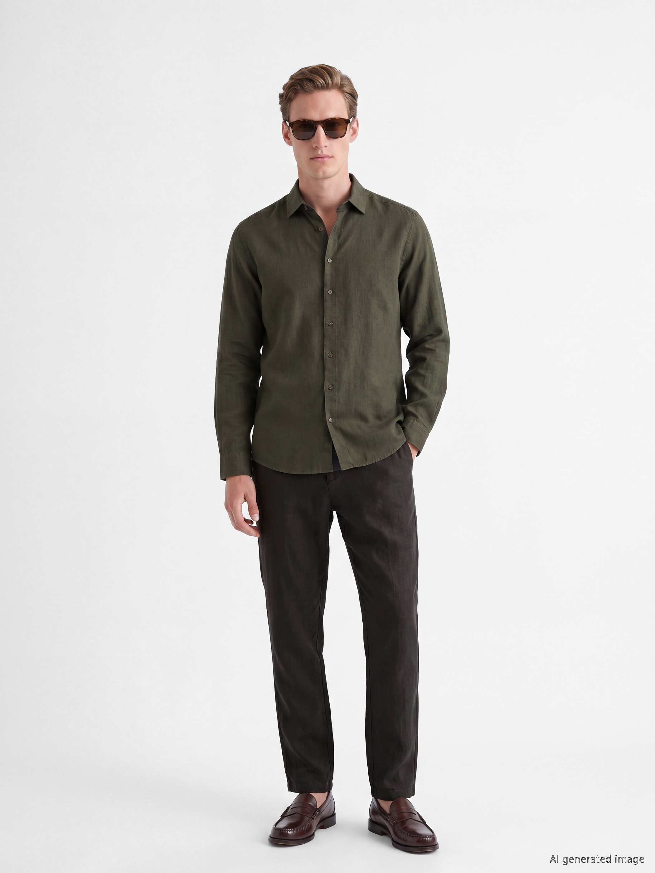 SOUTHBLUE Regular Fit %100 Keten Erkek Pantolon