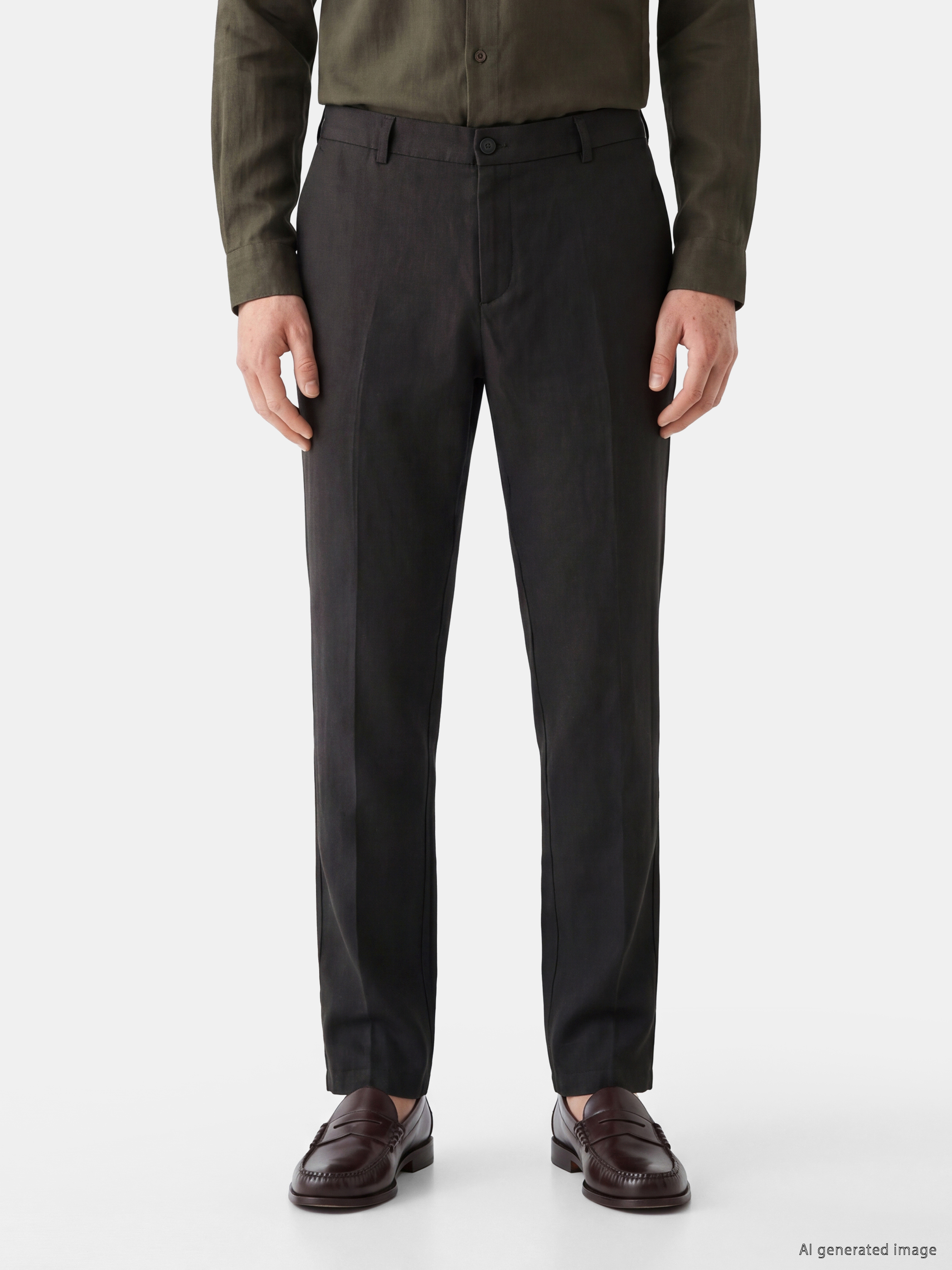 SOUTHBLUE Regular Fit %100 Keten Erkek Pantolon görsel 2