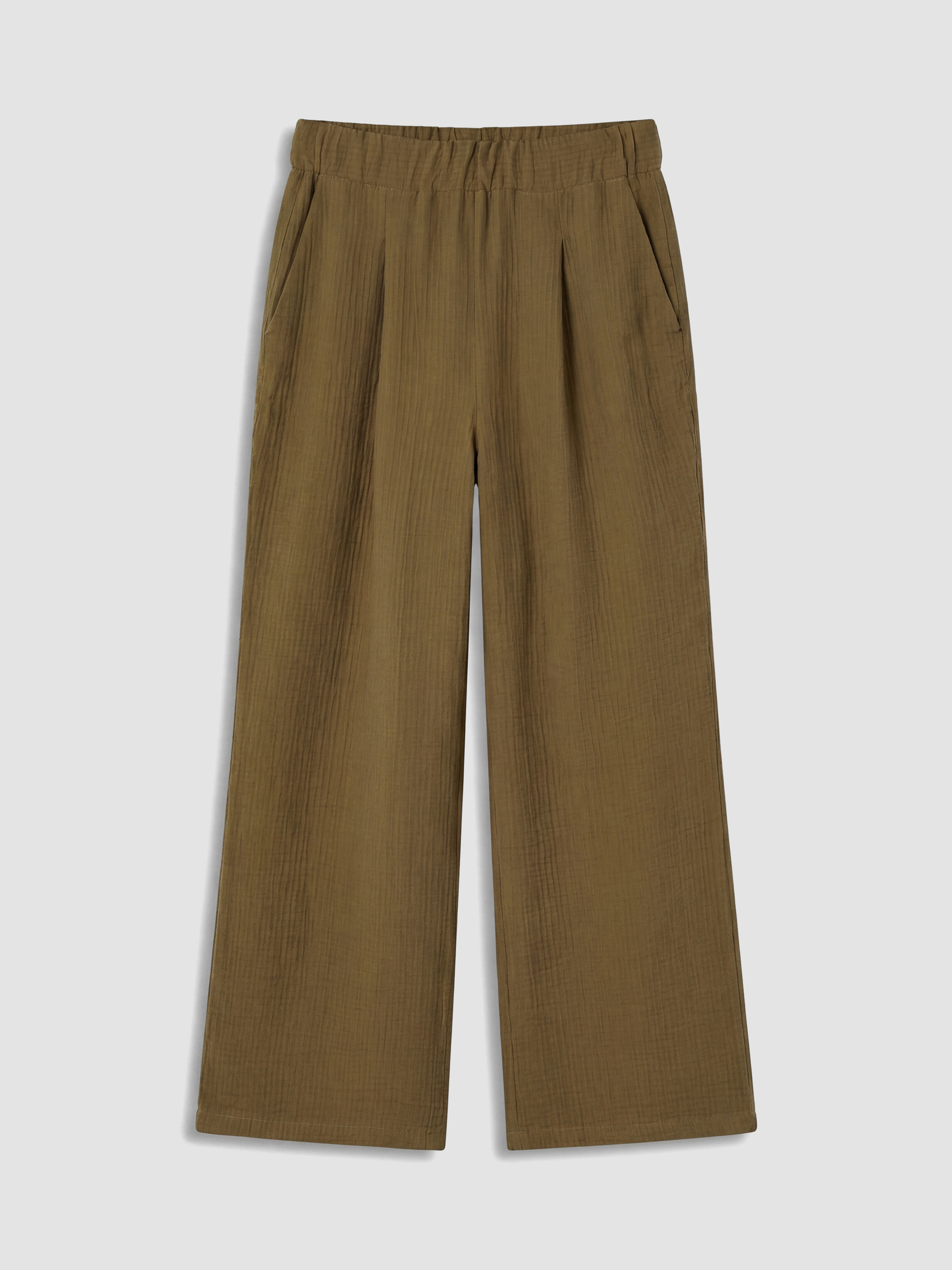 LCWAIKIKI Classic Beli Lastikli Dokulu Kadın Pantolon görsel 5