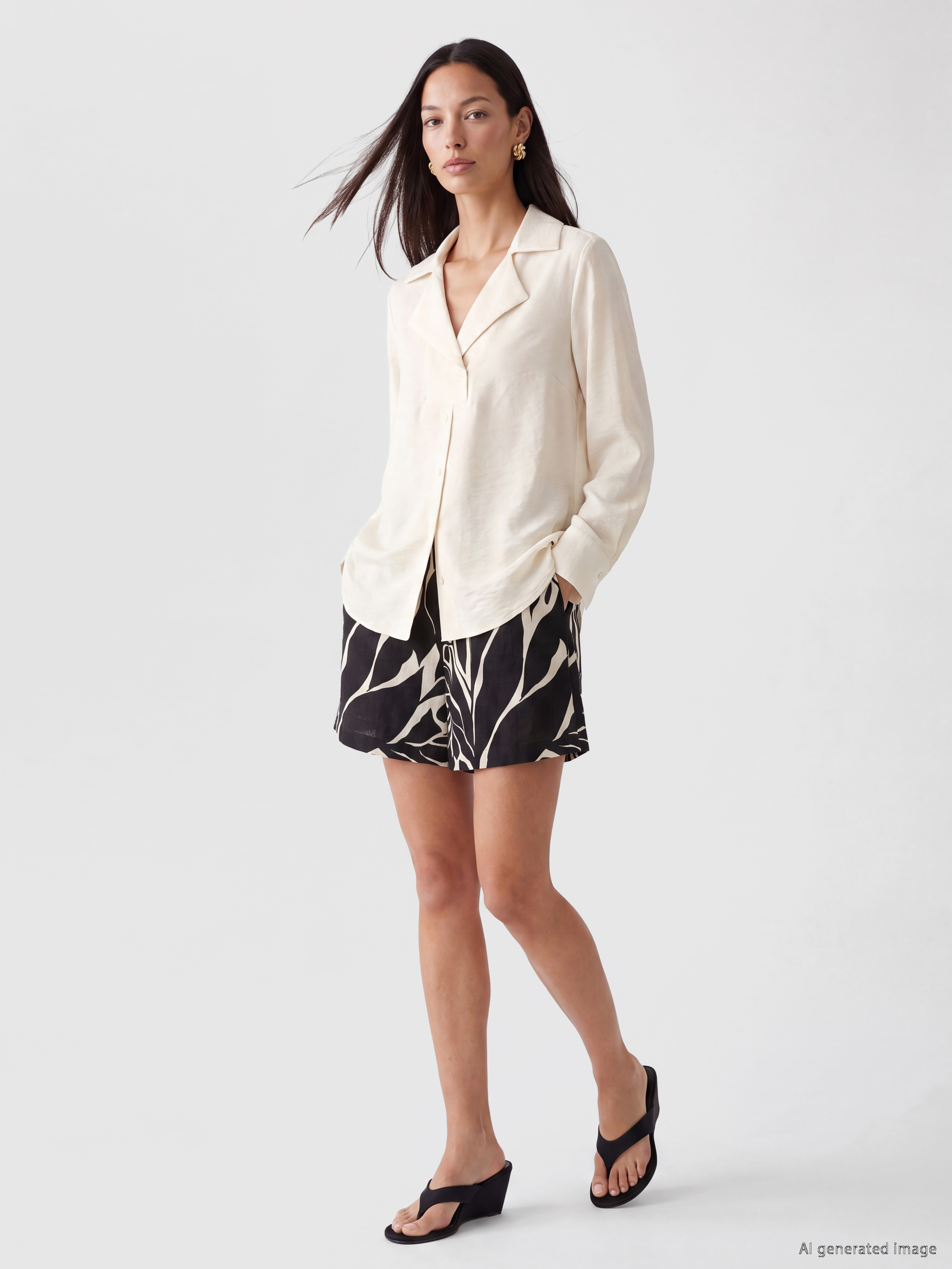 LCW EVERYDAY Loose Fit Desenli Kadın Şort