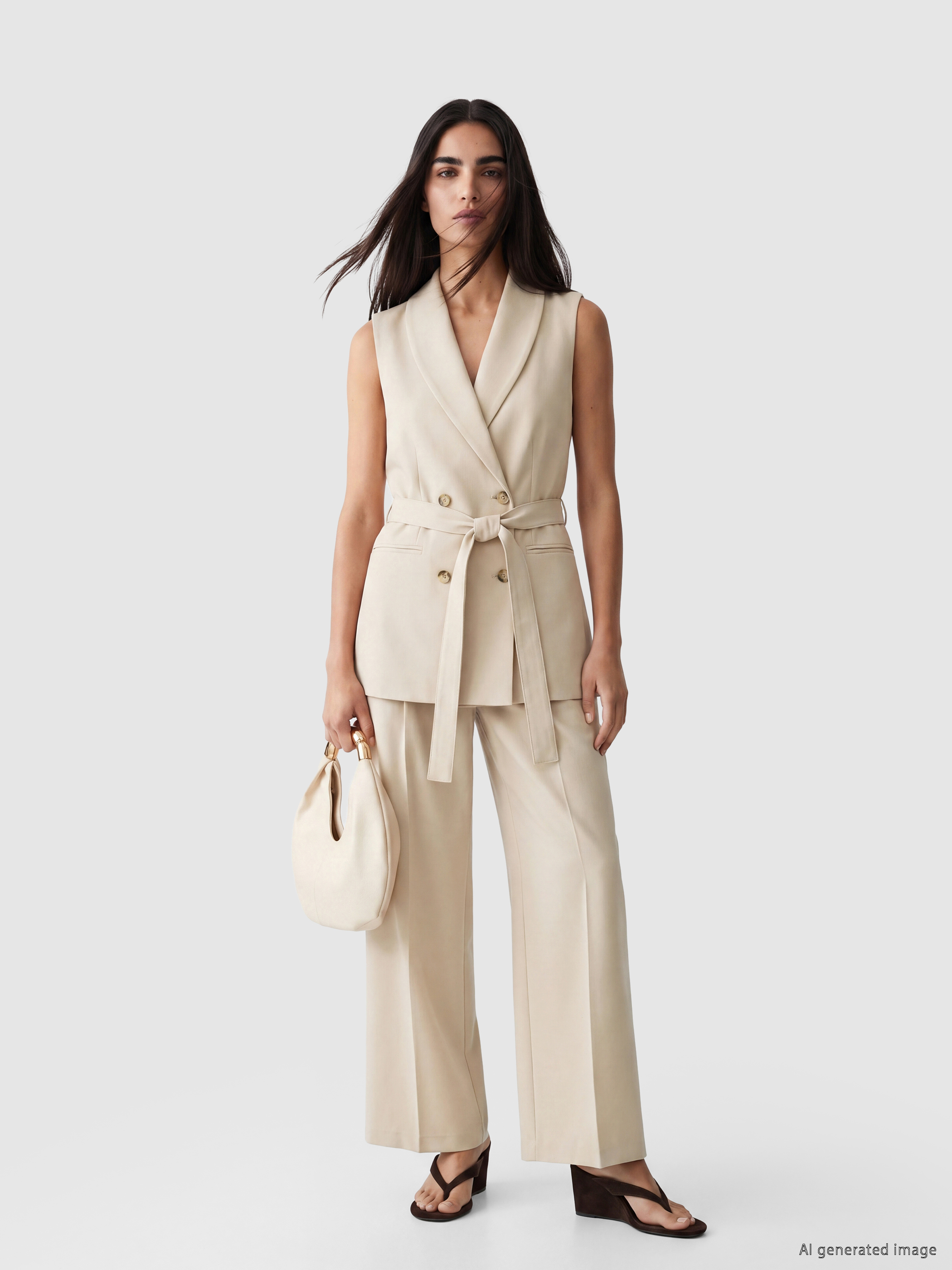 LCW Vision Loose Fit Kadın Pileli Kumaş Pantolon