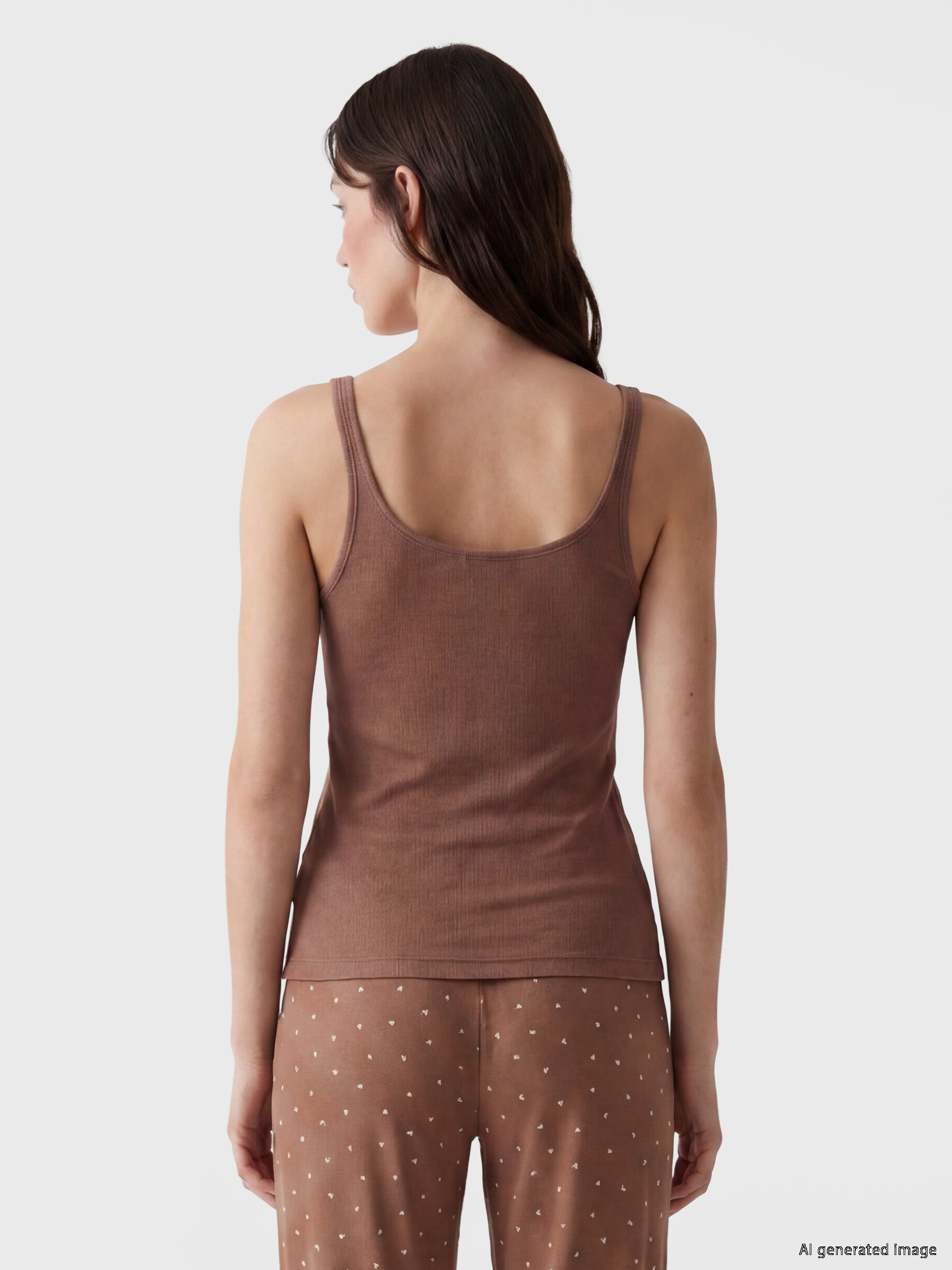 LCW DREAM U Yaka Fitilli Kadın Pijama Üst görsel 4