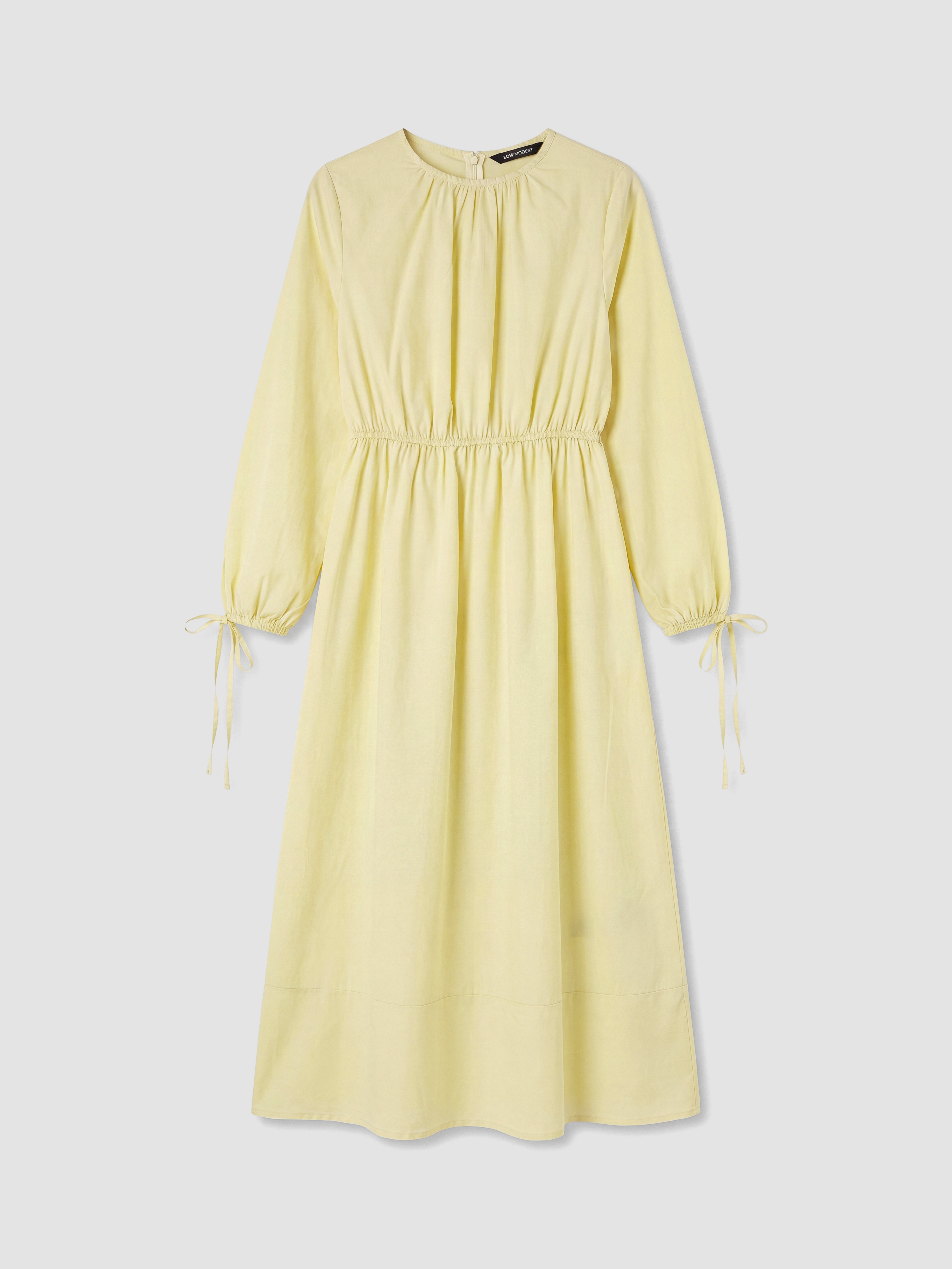 LCW Modest Belden Oturtmalı Poplin Elbise görsel 5