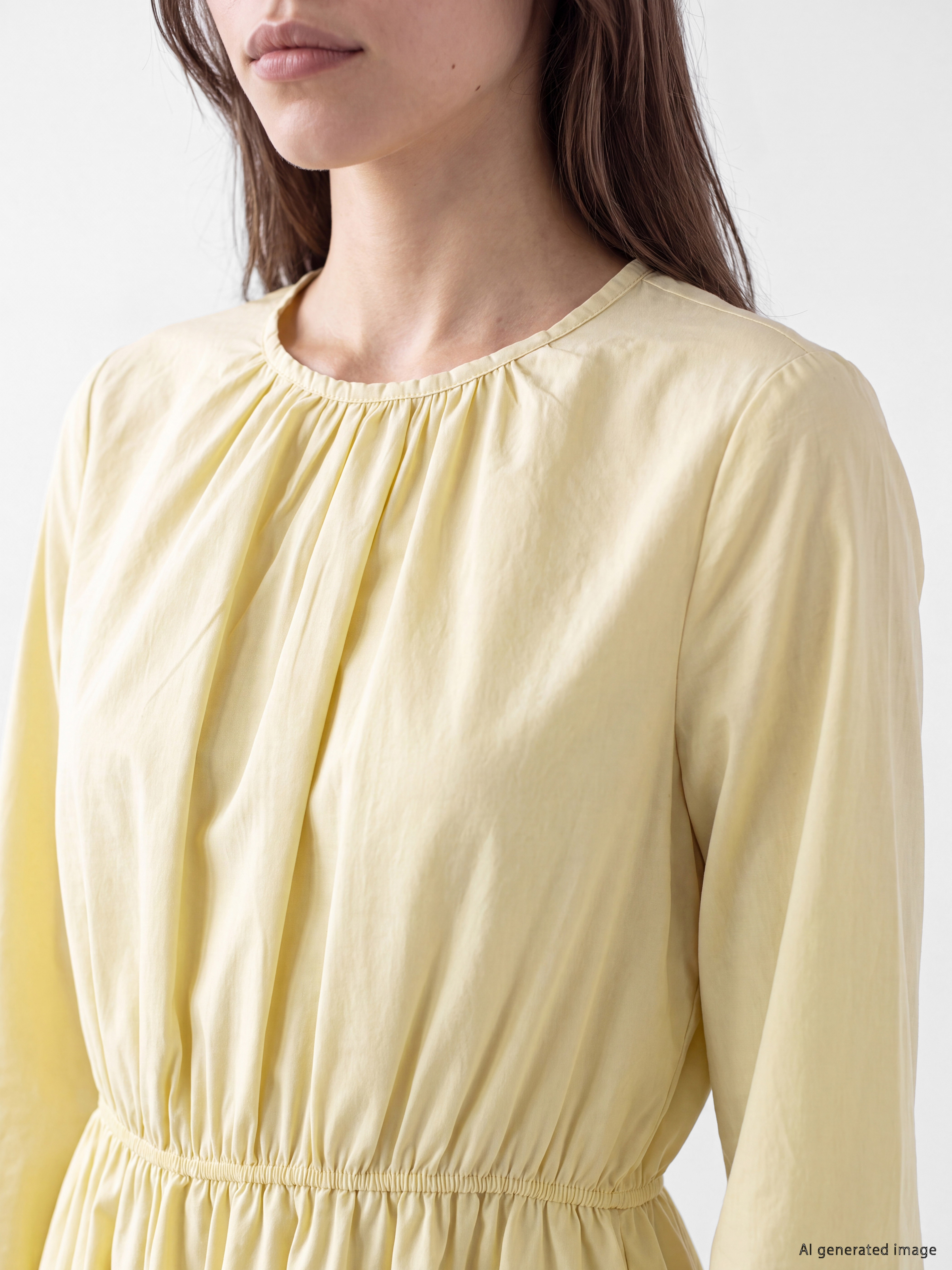 LCW Modest Belden Oturtmalı Poplin Elbise görsel 3