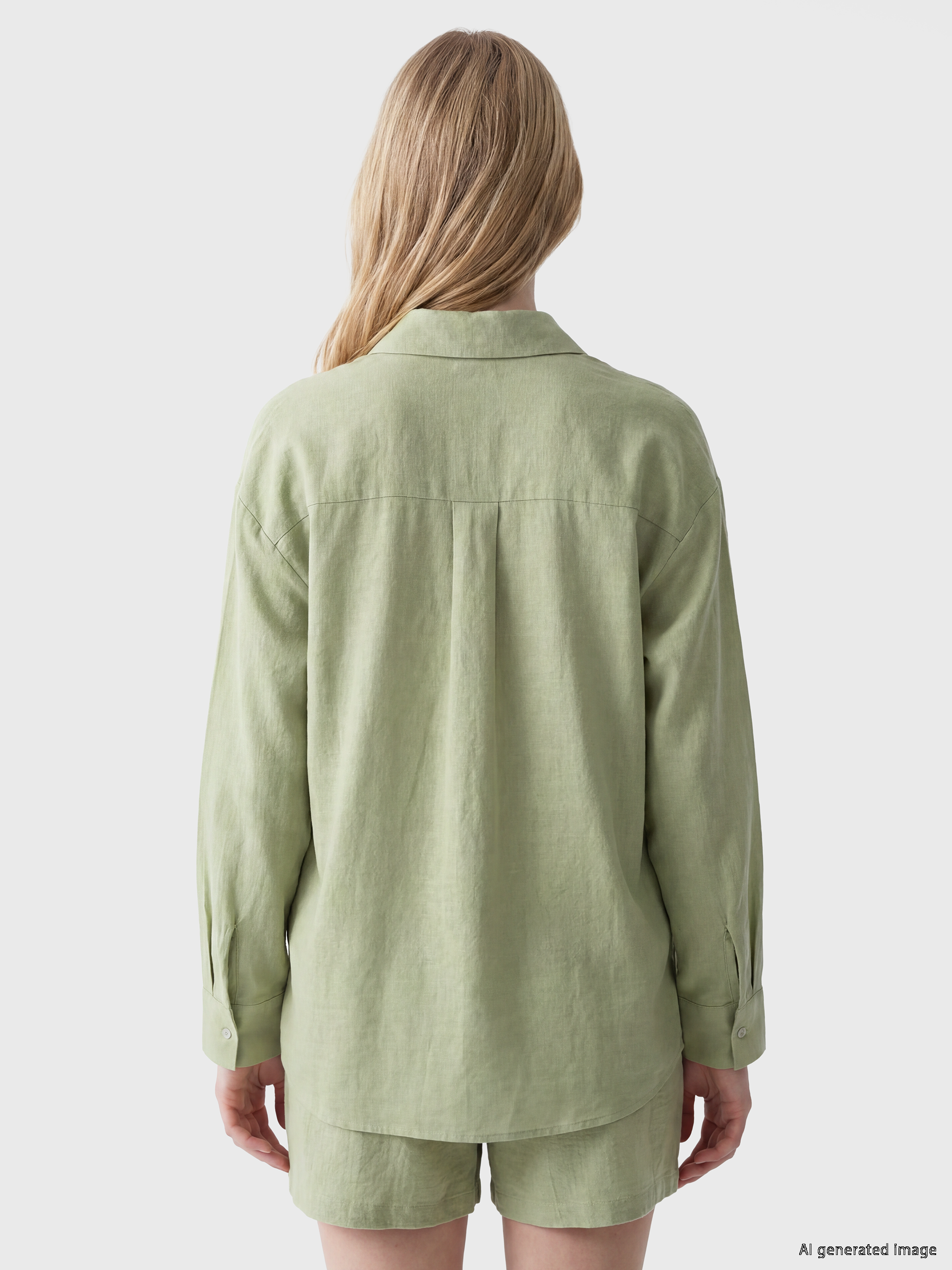 XSIDE Oversize Müslin Kadın Gömlek görsel 4