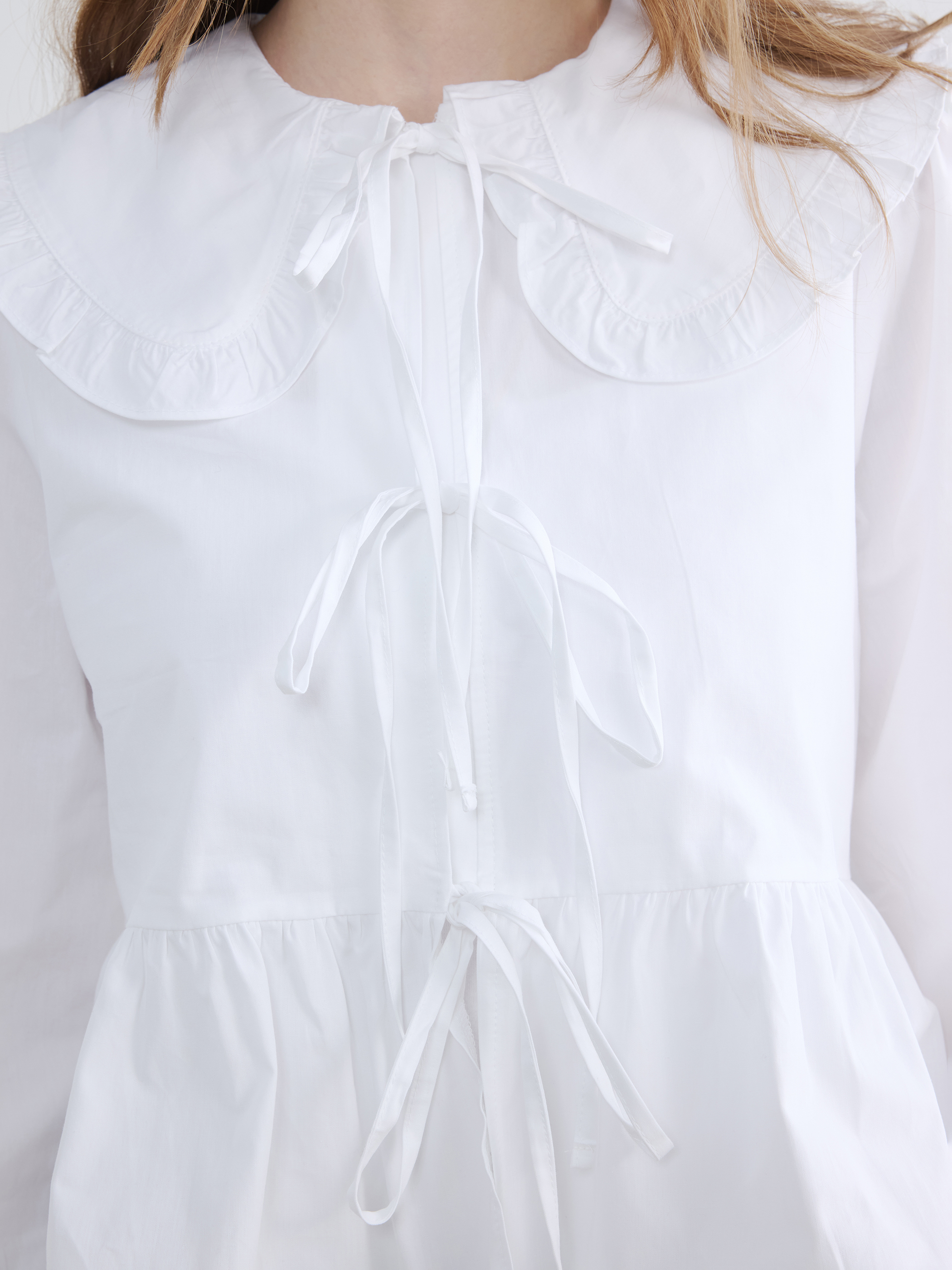 LCW Modest Bebe Yaka Bağlama Detaylı Bluz görsel 3