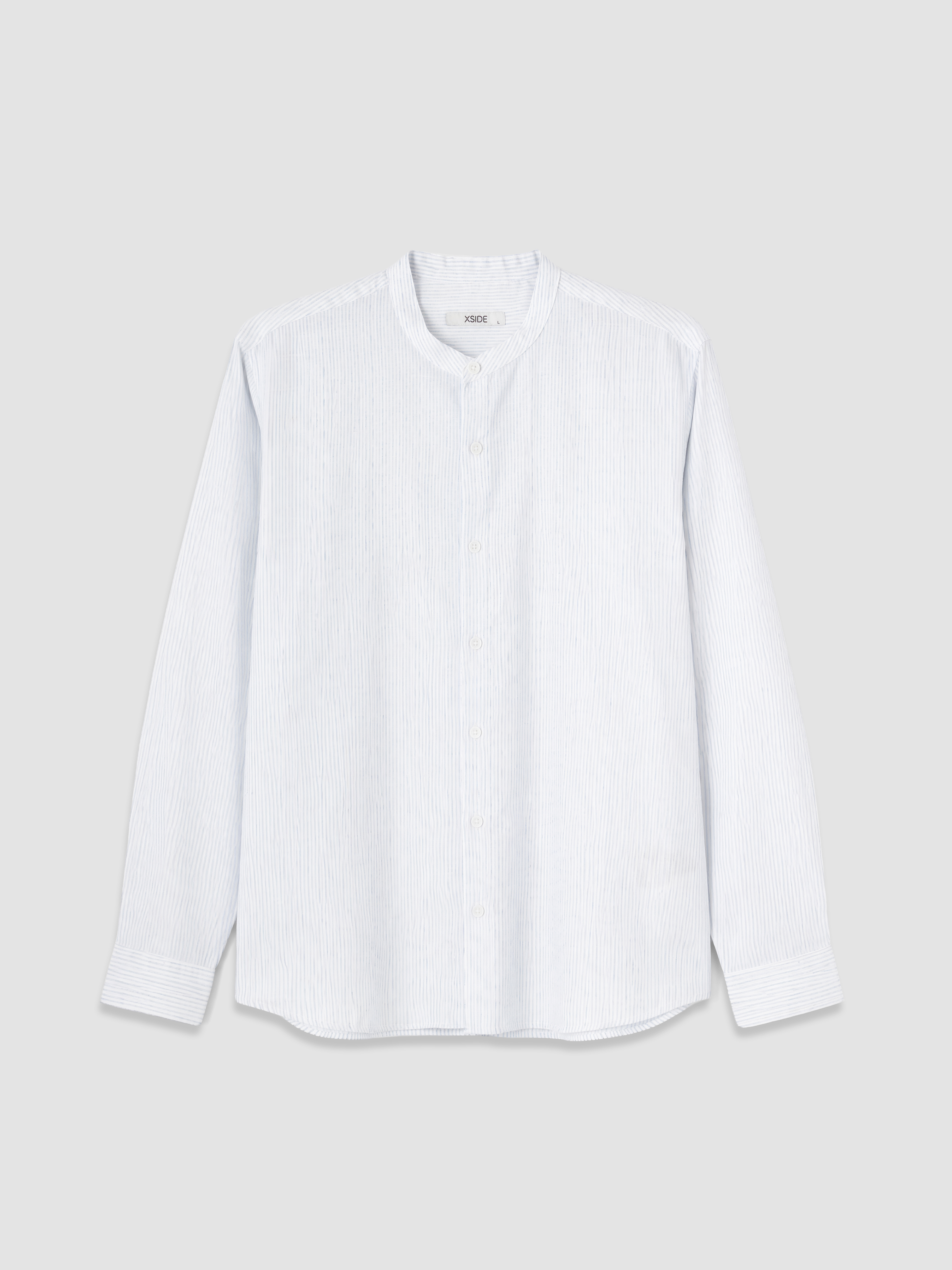 XSIDE Regular Fit Hakim Yaka Çizgili Poplin Erkek Gömlek görsel 5