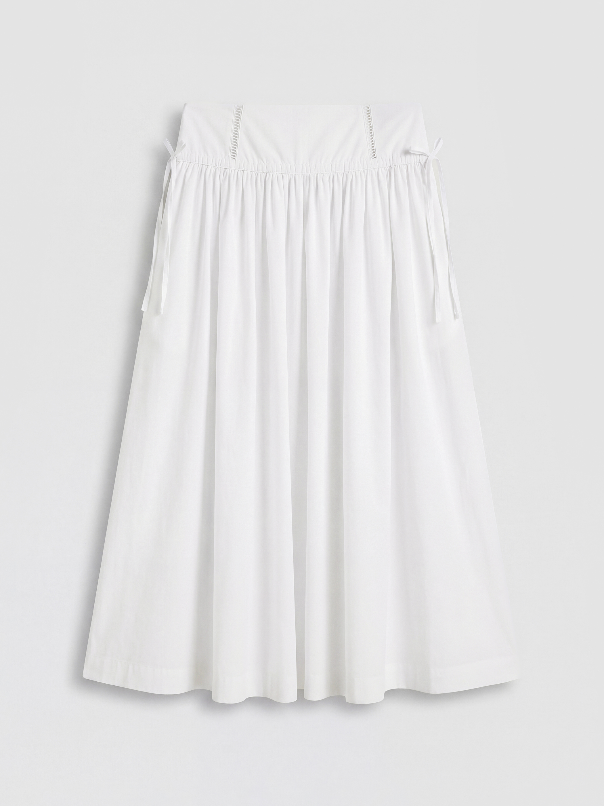 LCW Modest Beli Fermuarlı Poplin Kloş Etek görsel 5