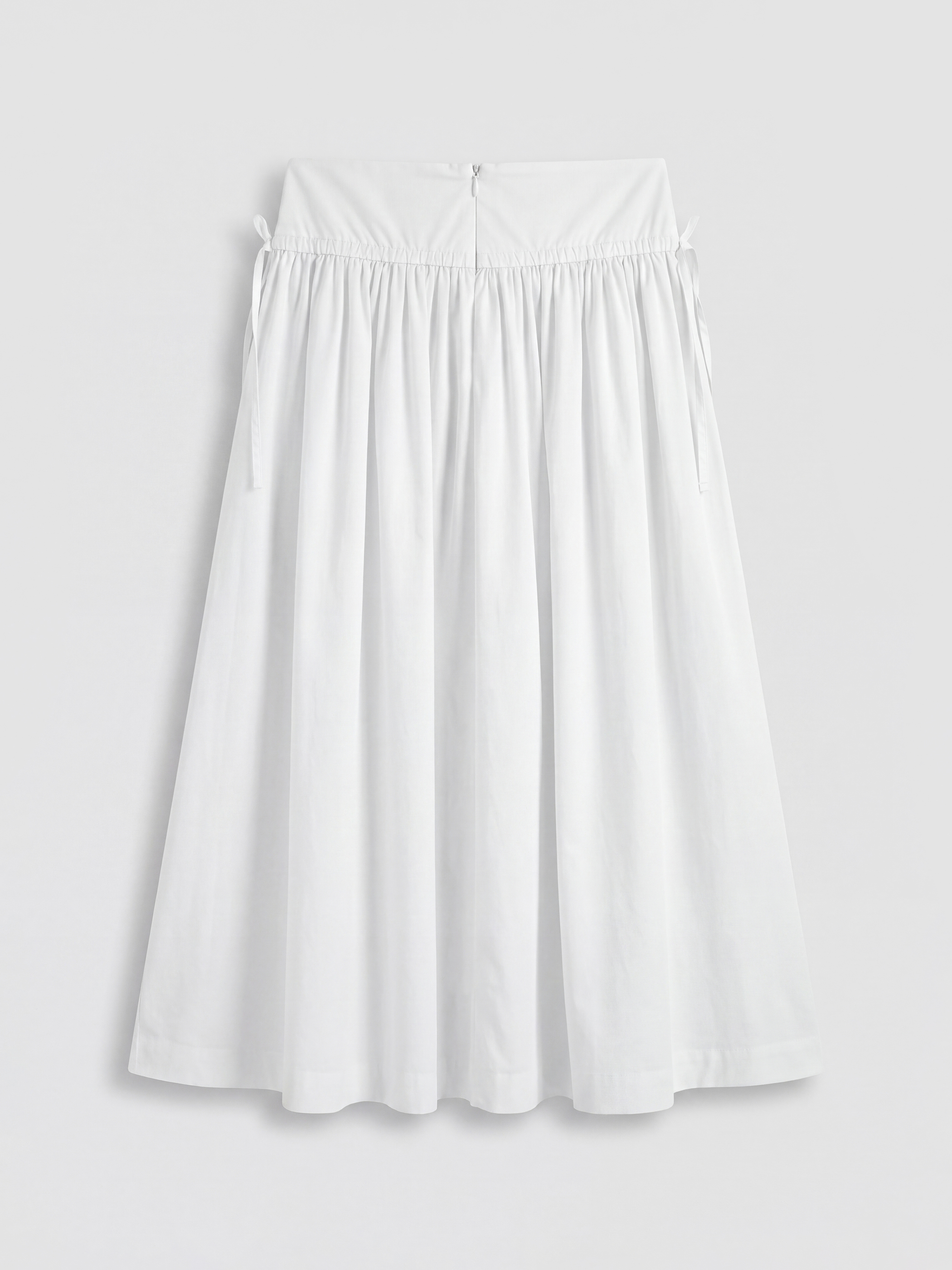 LCW Modest Beli Fermuarlı Poplin Kloş Etek görsel 6
