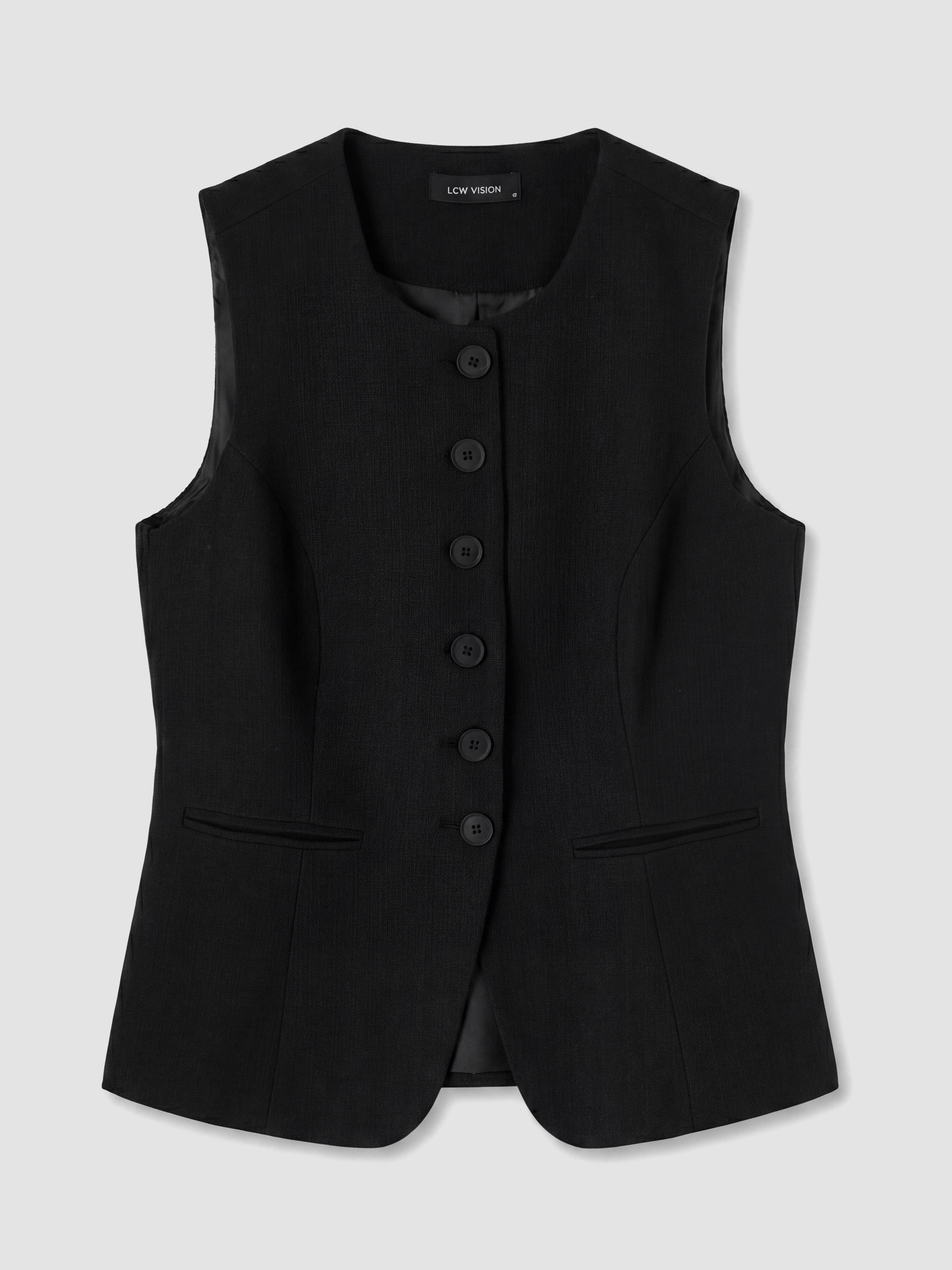 LCW Vision Poplin Kadın Klasik Yelek görsel 5