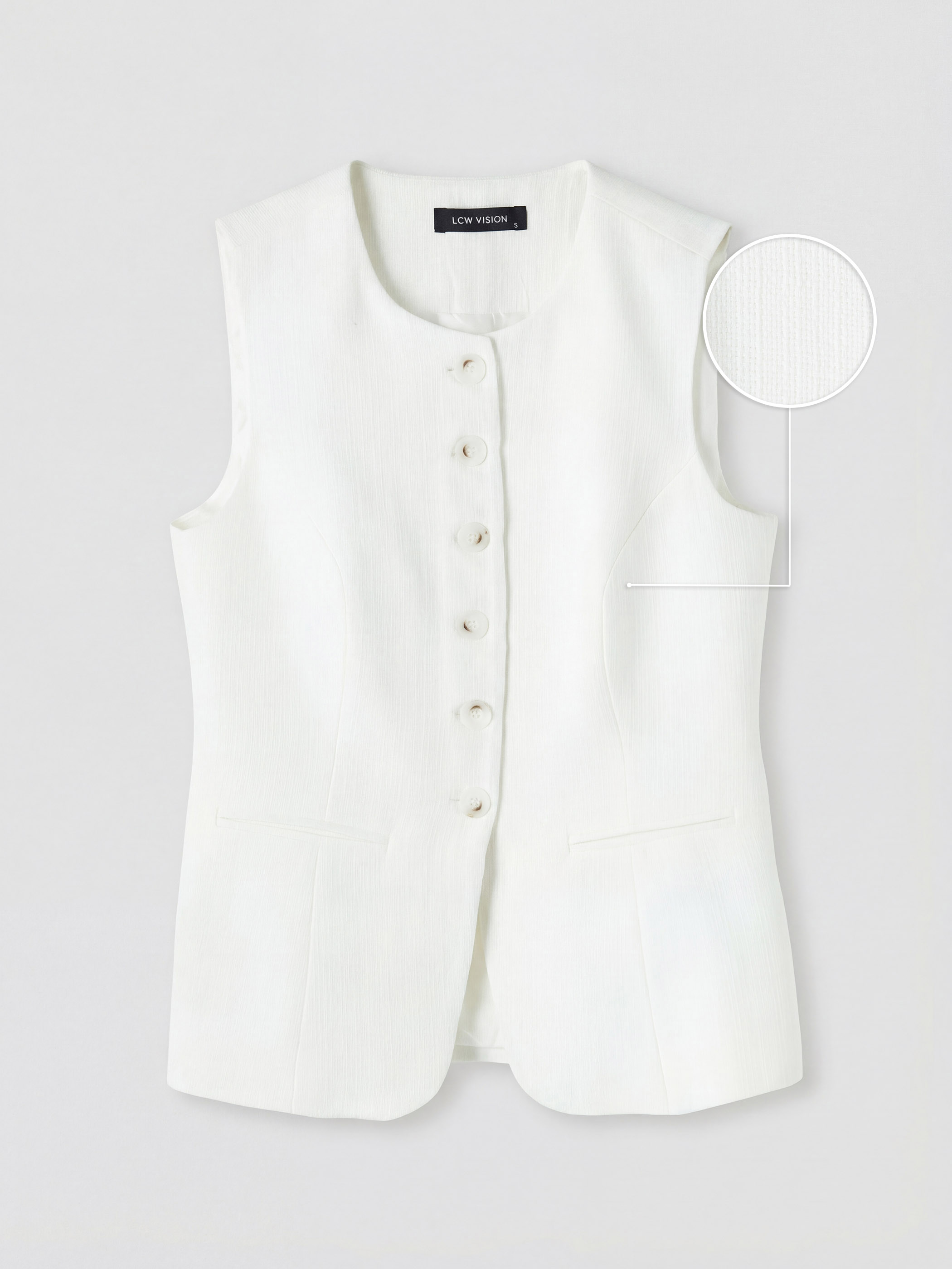 LCW Vision Poplin Kadın Klasik Yelek görsel 5