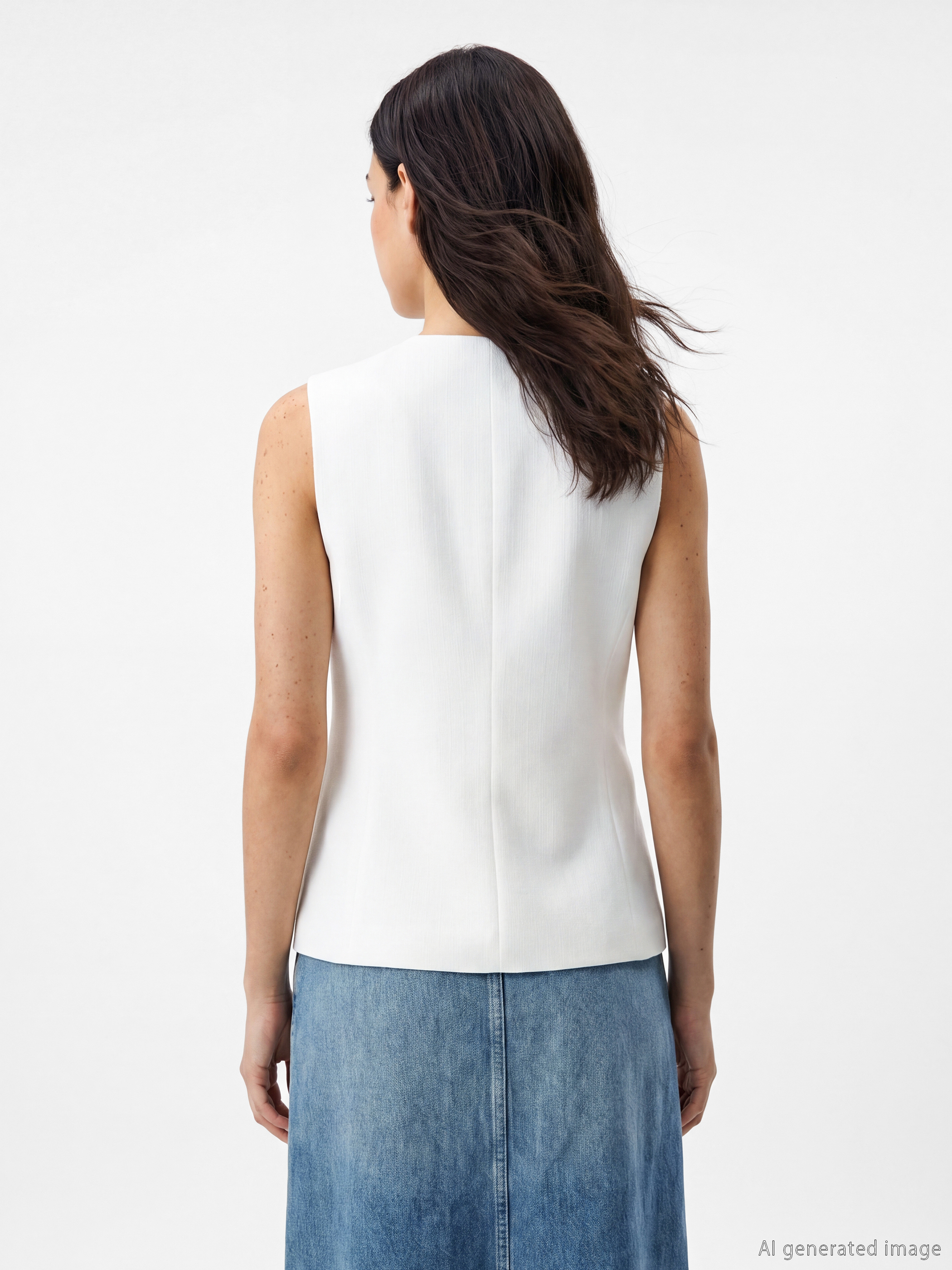 LCW Vision Poplin Kadın Klasik Yelek görsel 4